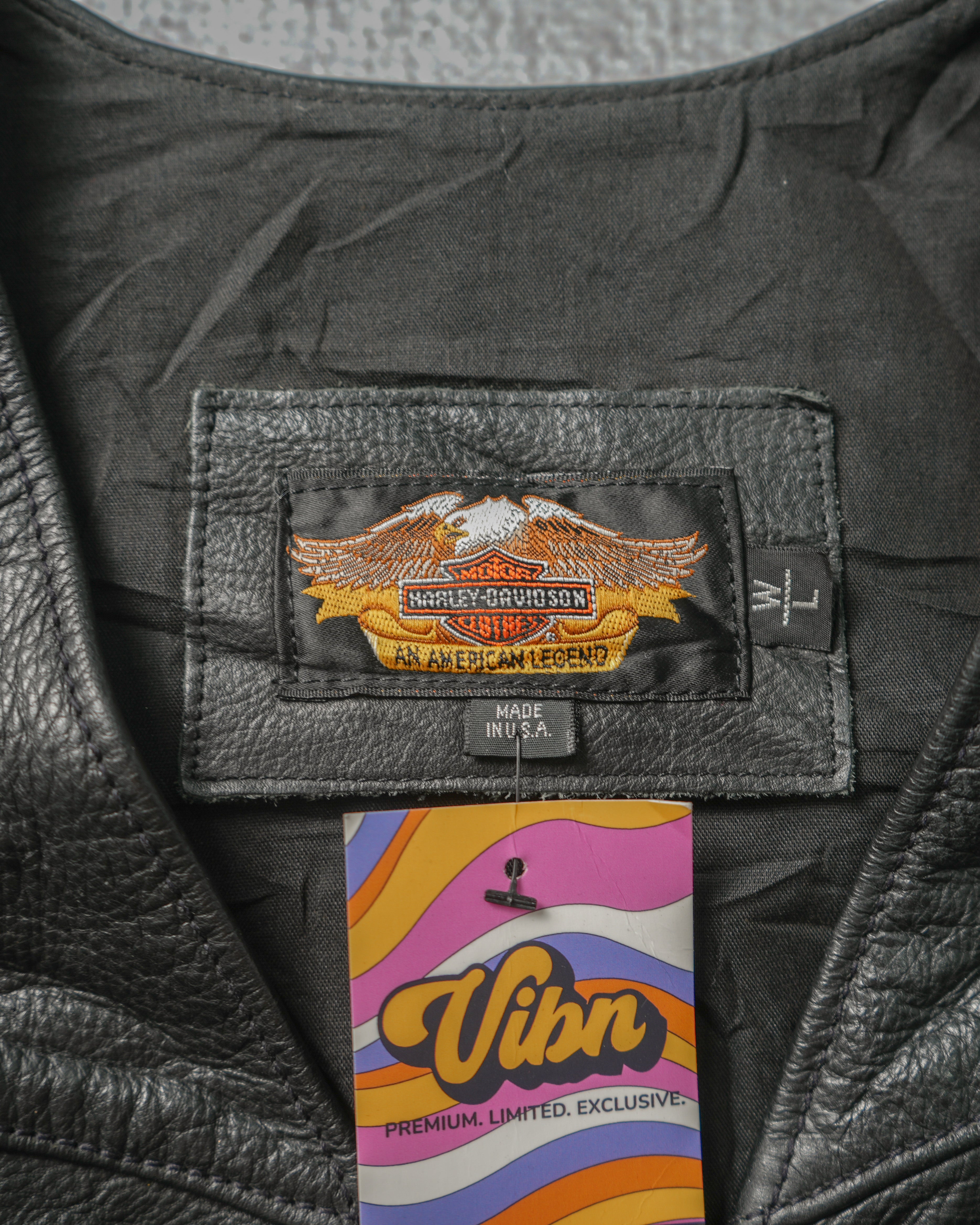 90s Harley Davidson Leather Vest - Women's Large
