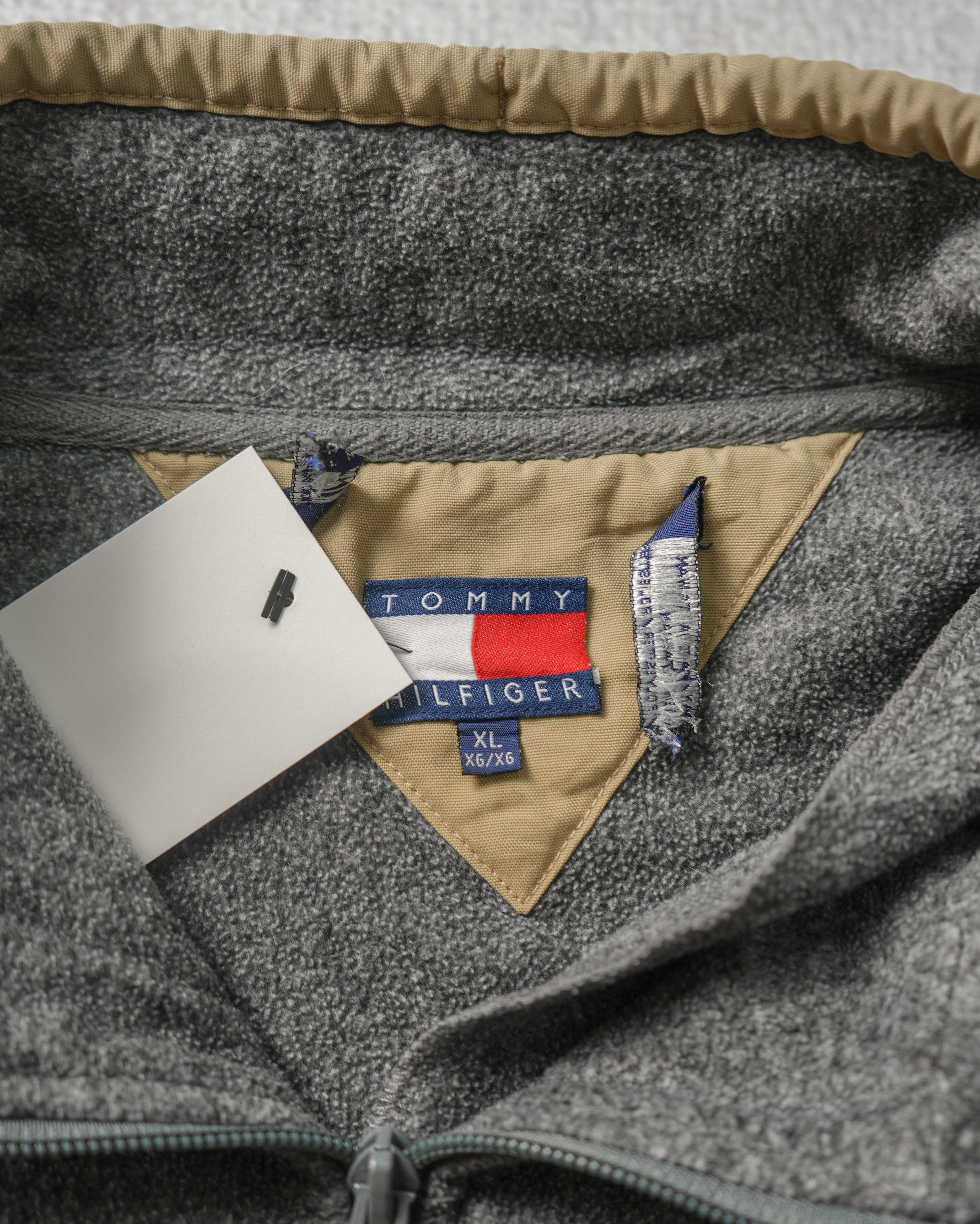 90s Tommy Hilfiger 1/4 Zip Fleece Sweatshirt - Men's XL