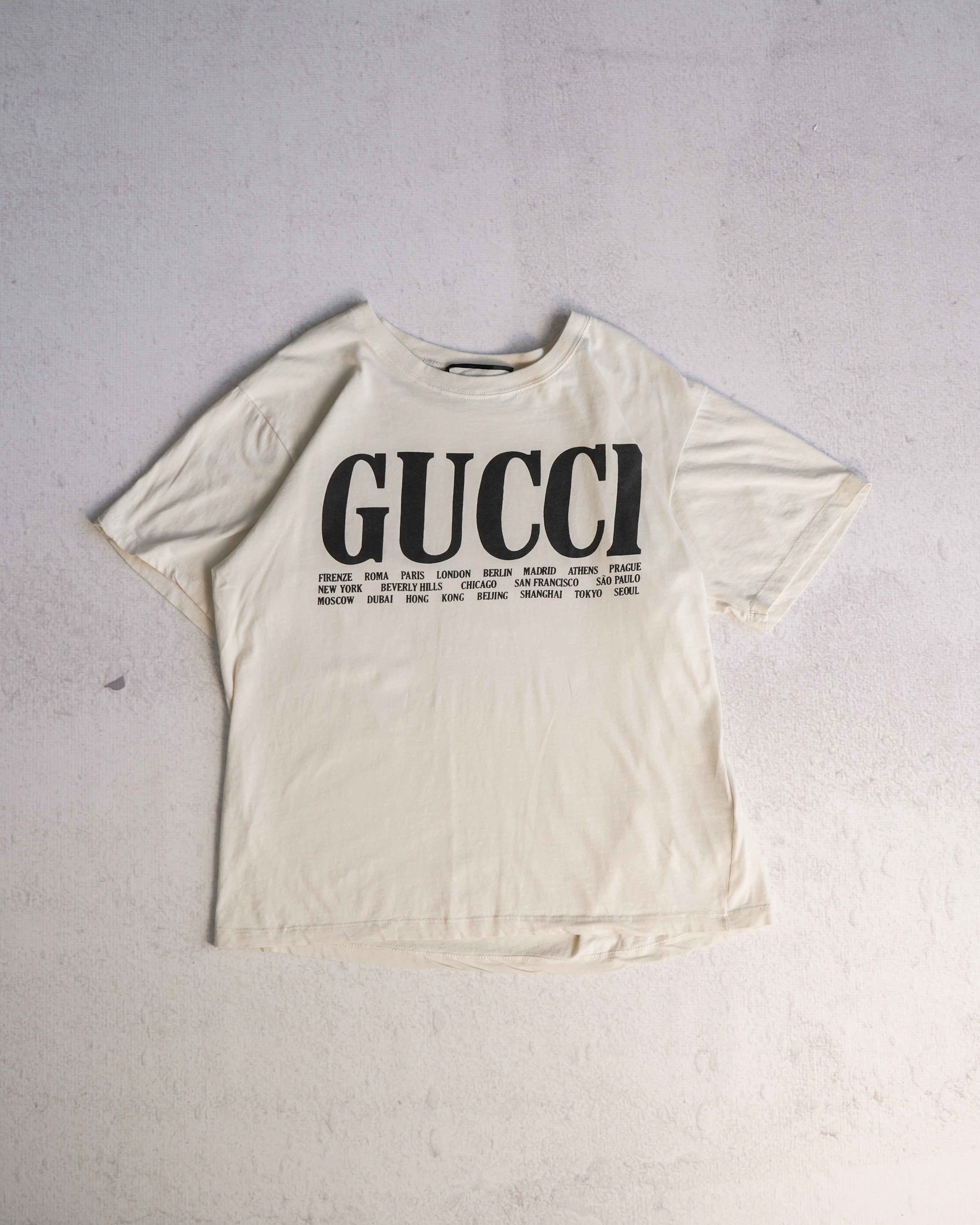 00s Gucci Cities Logo T-Shirt - Women's Medium