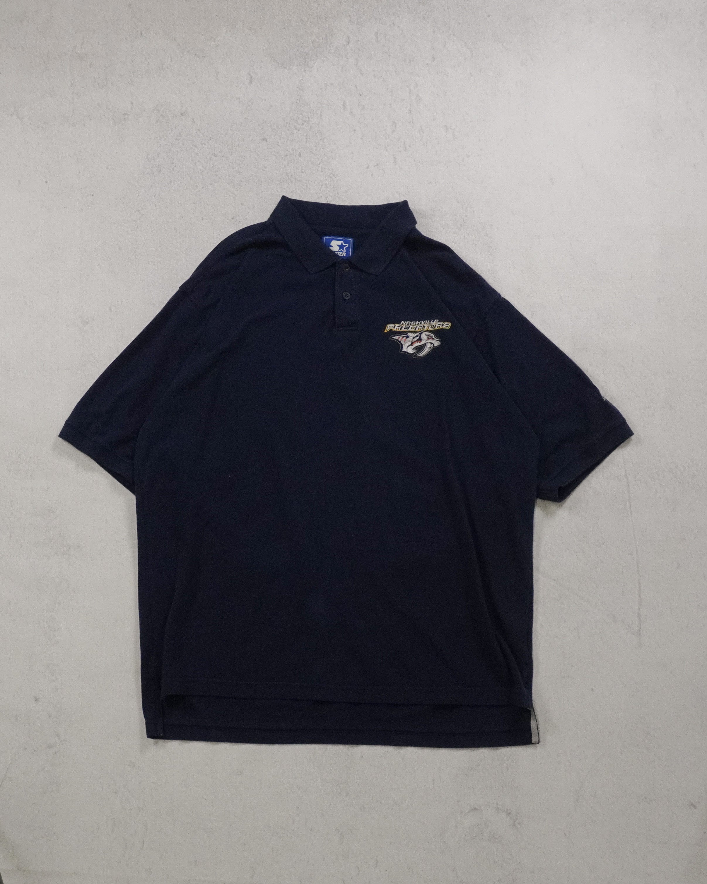 90s Starter Nashville Predators Polo Shirt - Men's 2XL