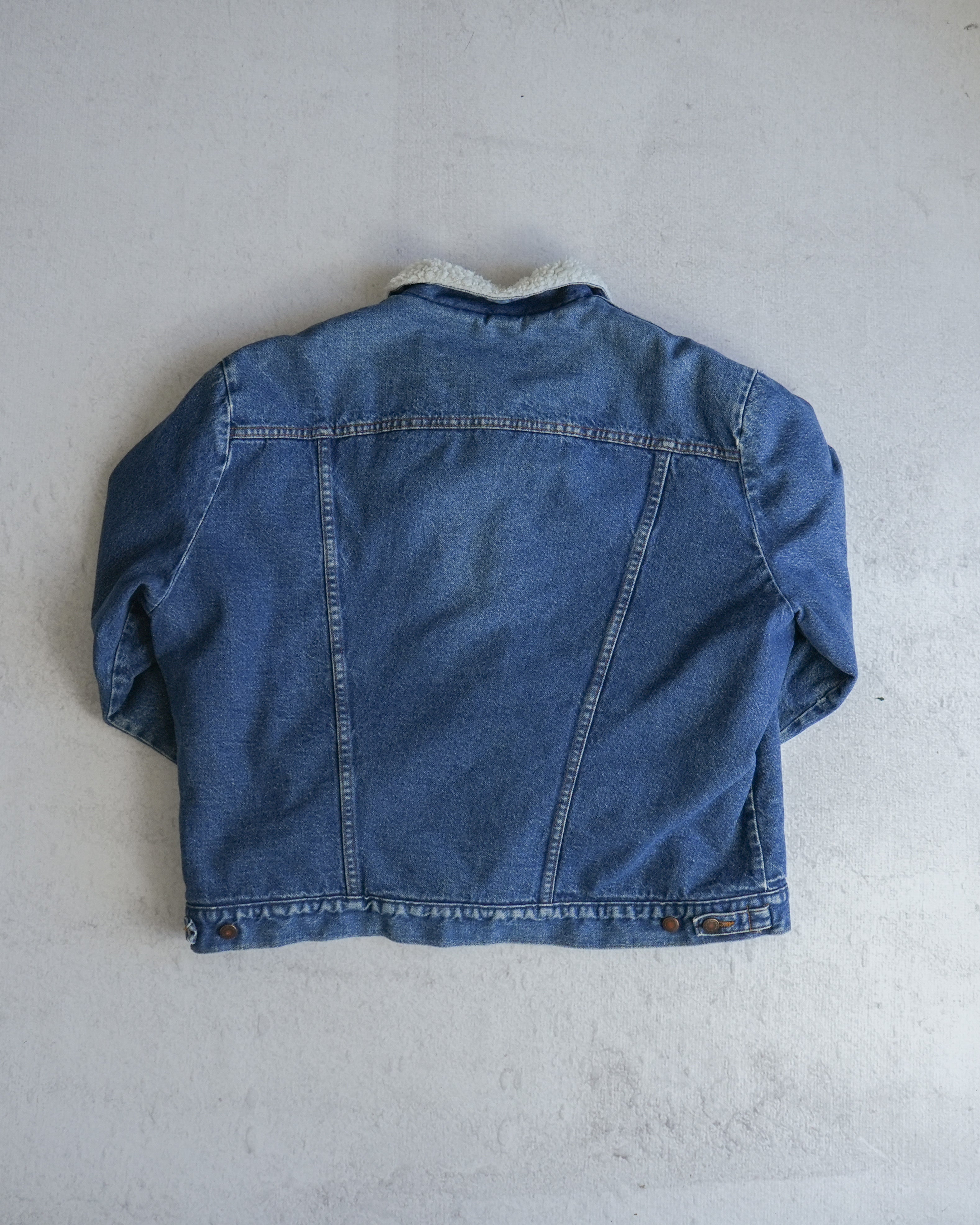 90s Wrangler Sherpa Lined Denim Jacket - Women's Large