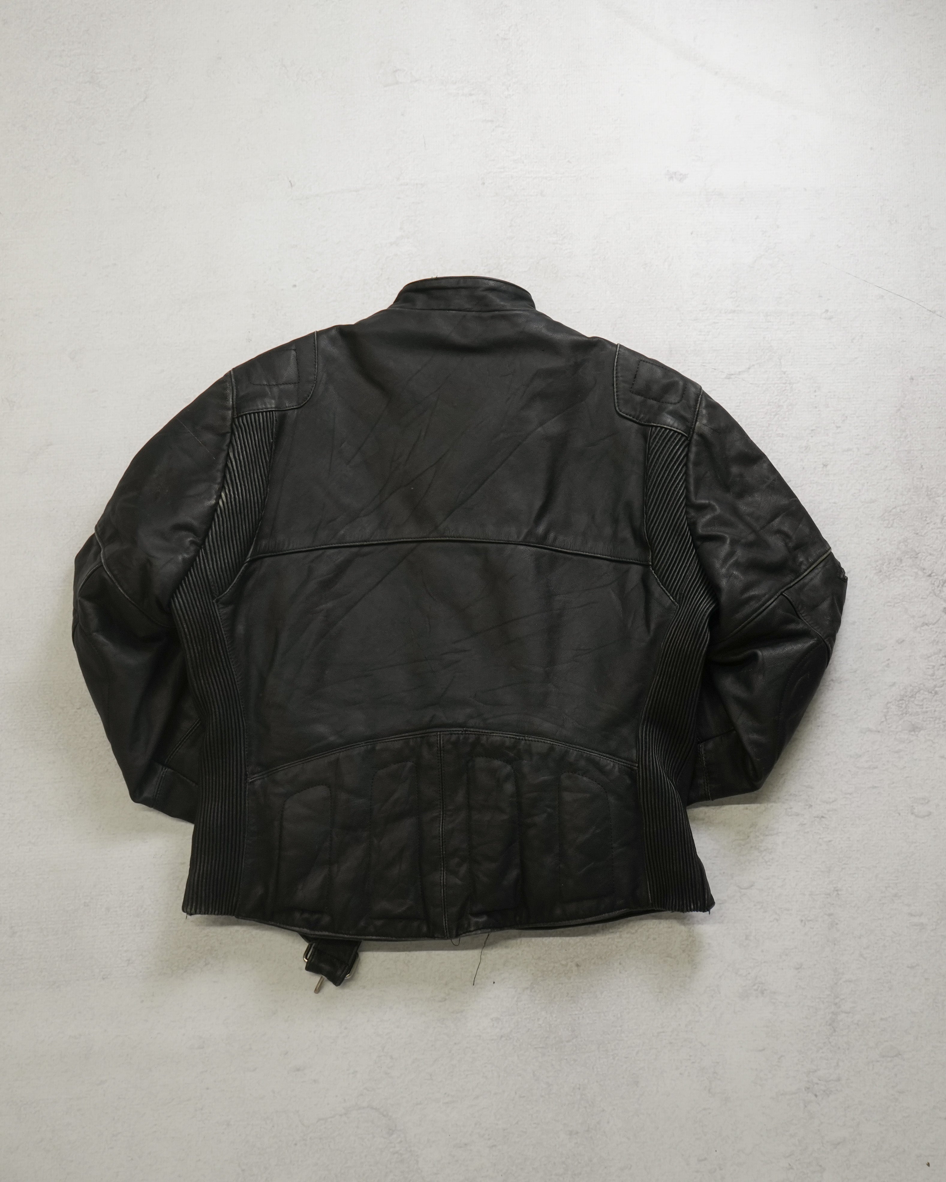 90s Wilsons Leather Biker Jacket - Men's Large