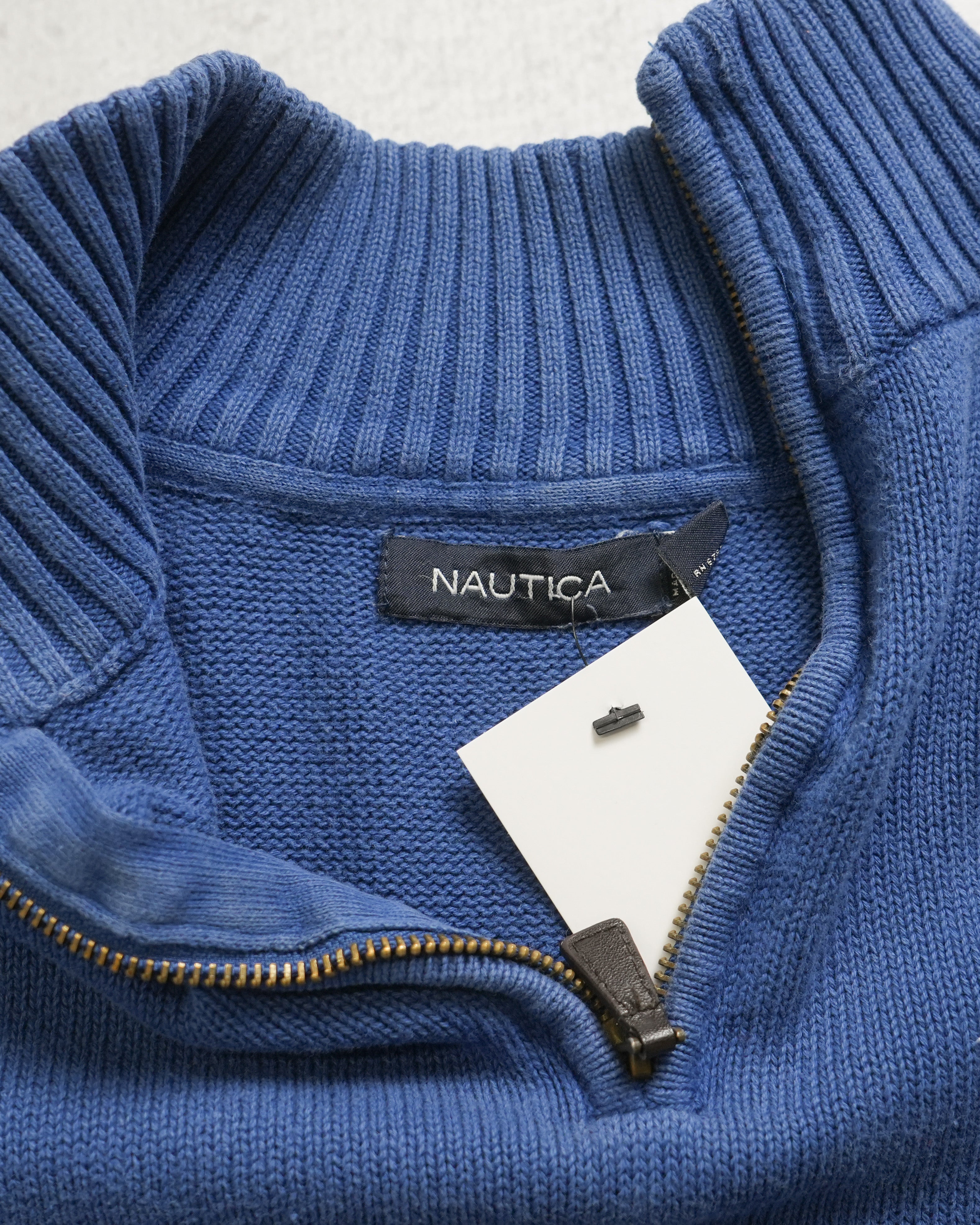 90s Nautica 1/4 Zip Sweater - Men's 2XL
