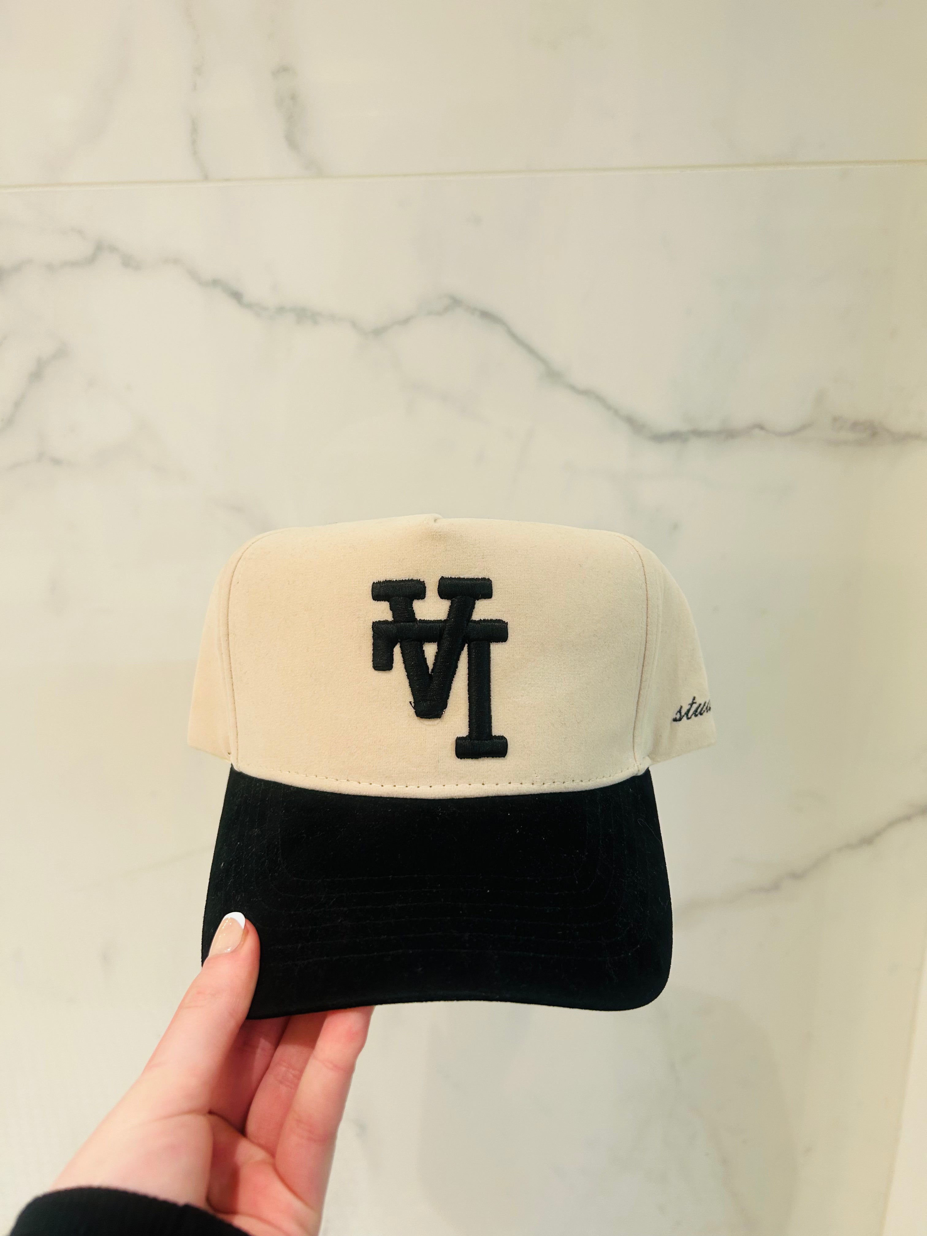 Vibn Studios x Two-Tone Suede LA Hat - Black/Cream Upsidedown