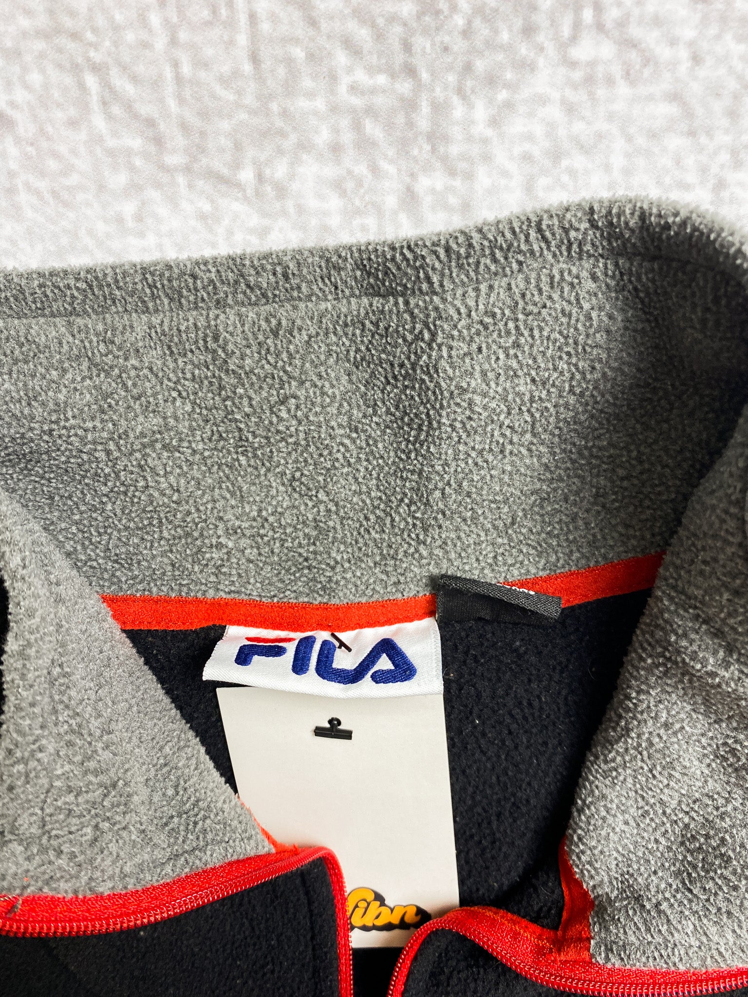 00s Fila 1/4 Zip Fleece Sweatshirt - Men's Medium