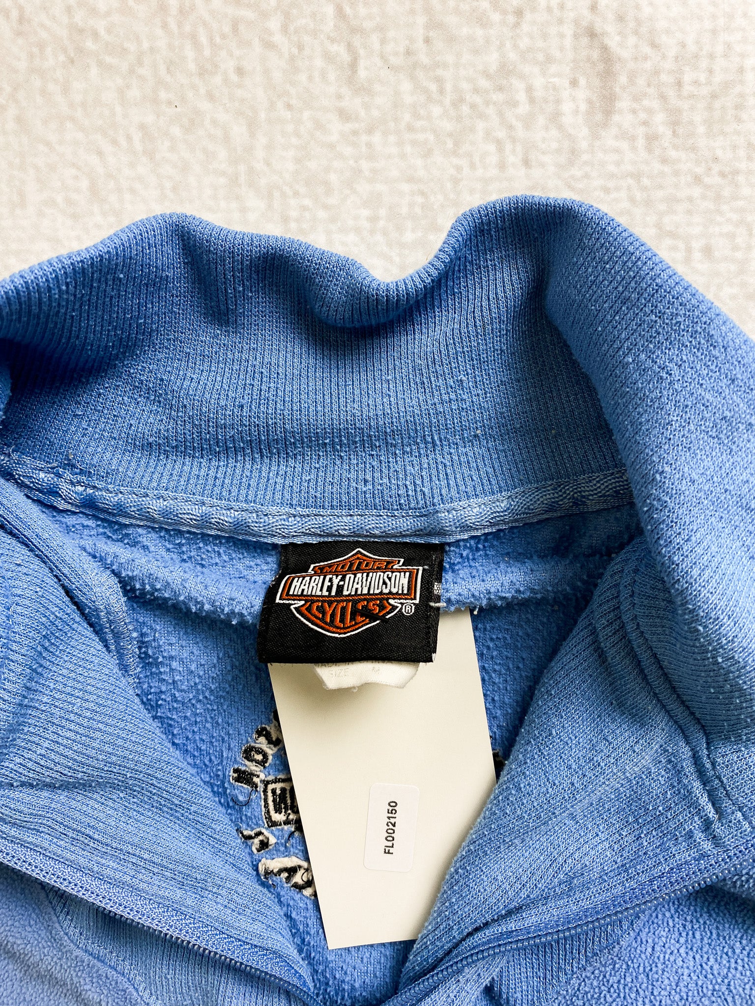 90s Harley Davidson 1/4 Zip Fleece Sweatshirt - Women's Medium