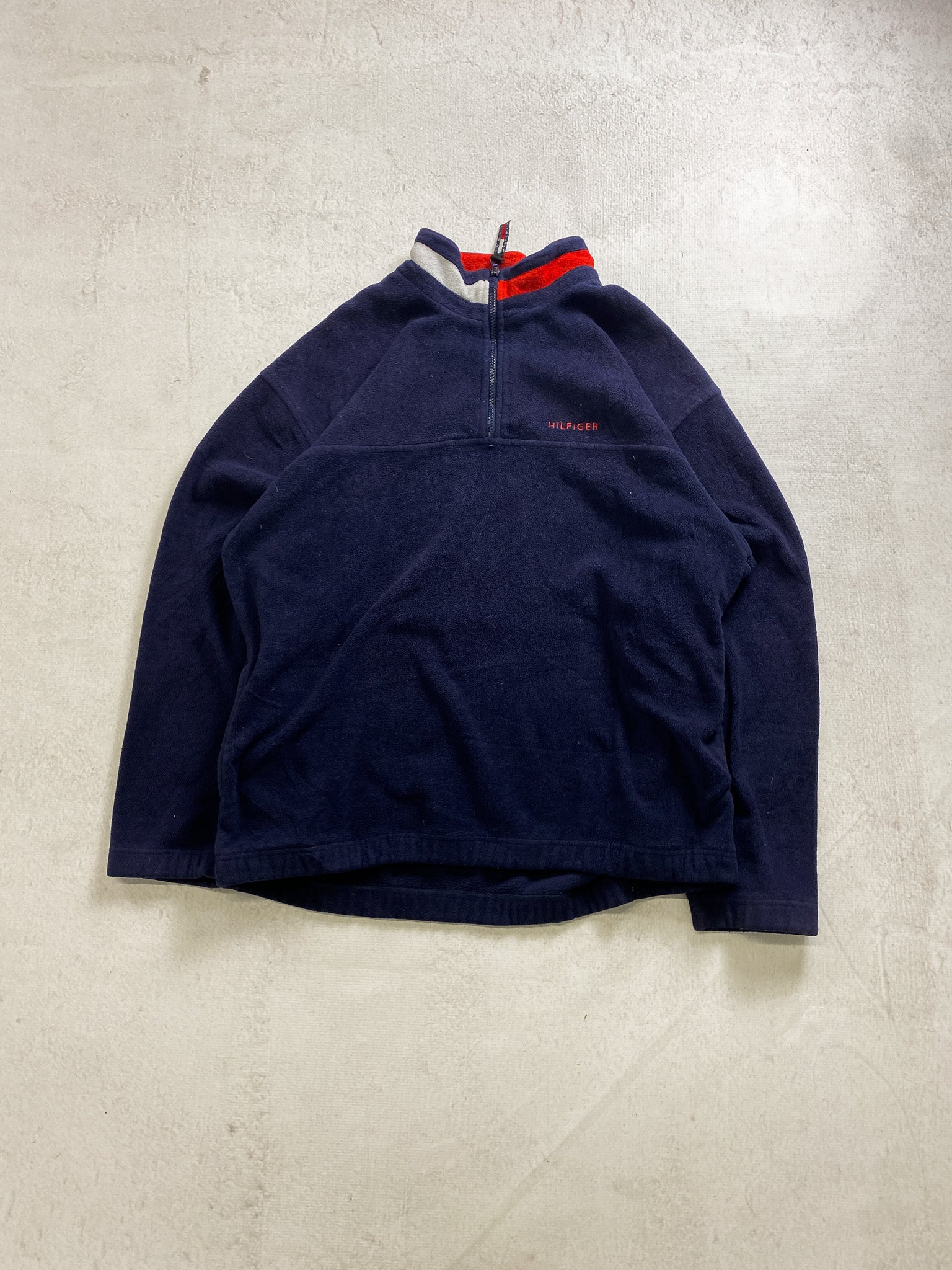 00s Tommy Hilfiger 1/4 Zip Fleece Sweatshirt - Men's 2XL