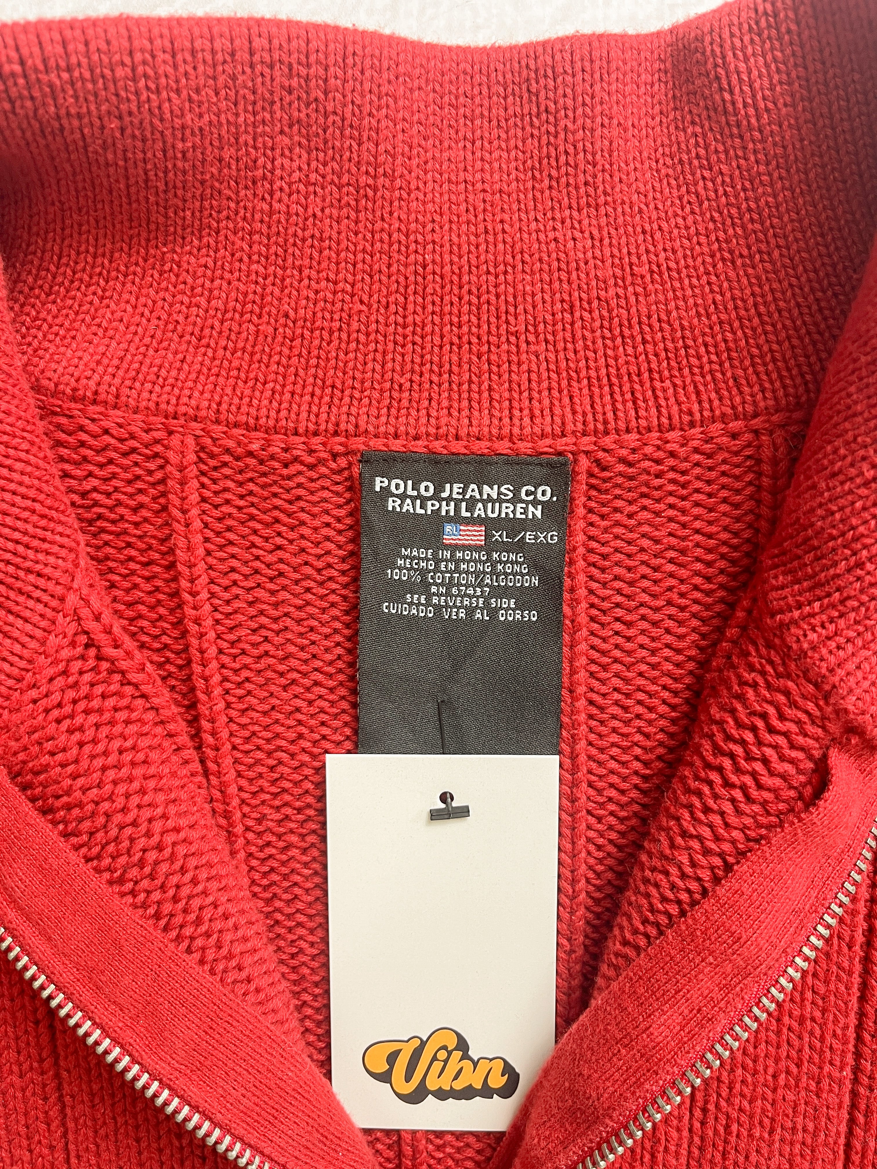 90s Polo Ralph Lauren 1/4 Zip Sweater - Women's XL