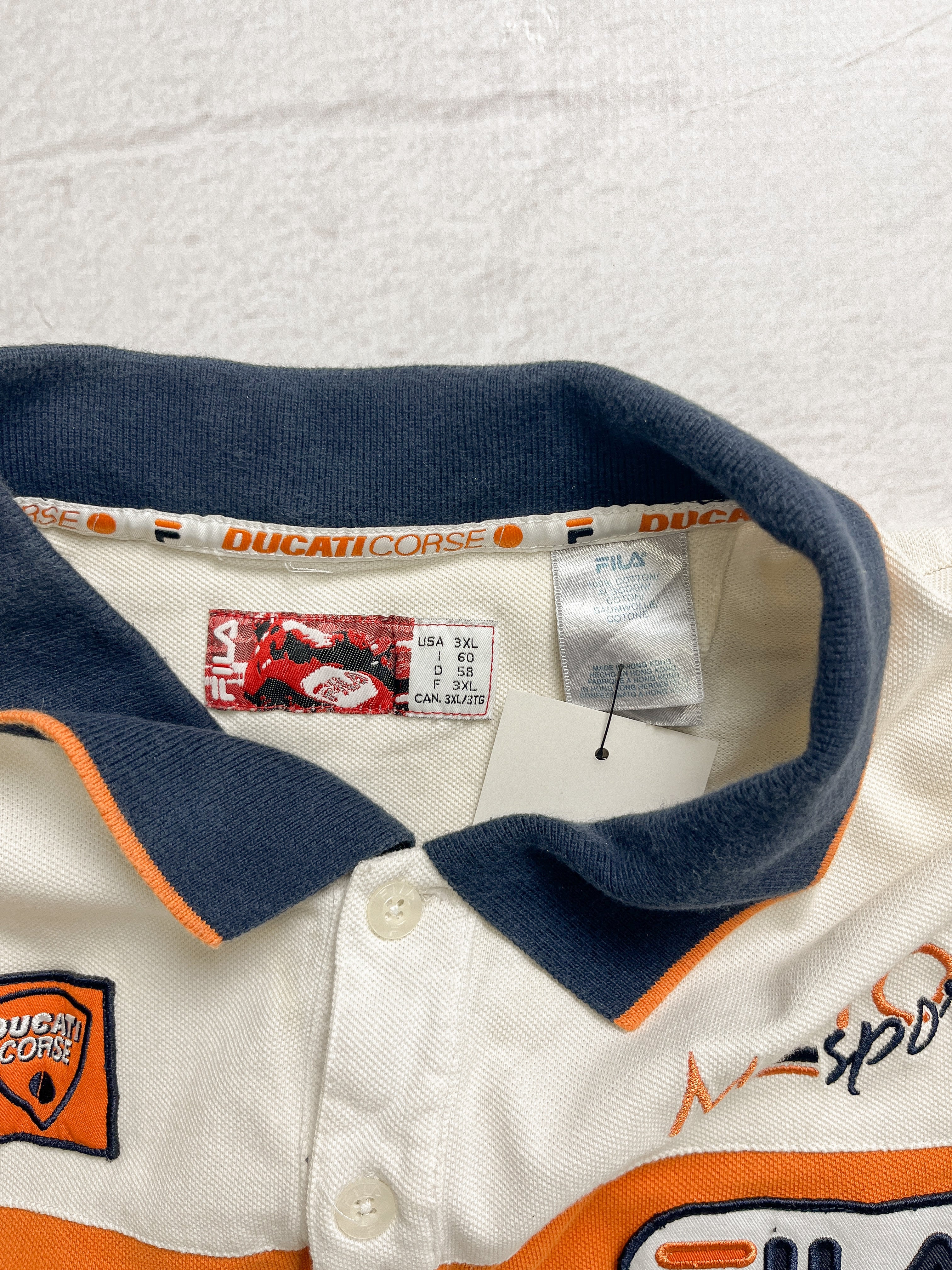00s Fila Ducati Corse Polo Shirt - Men's 3XL