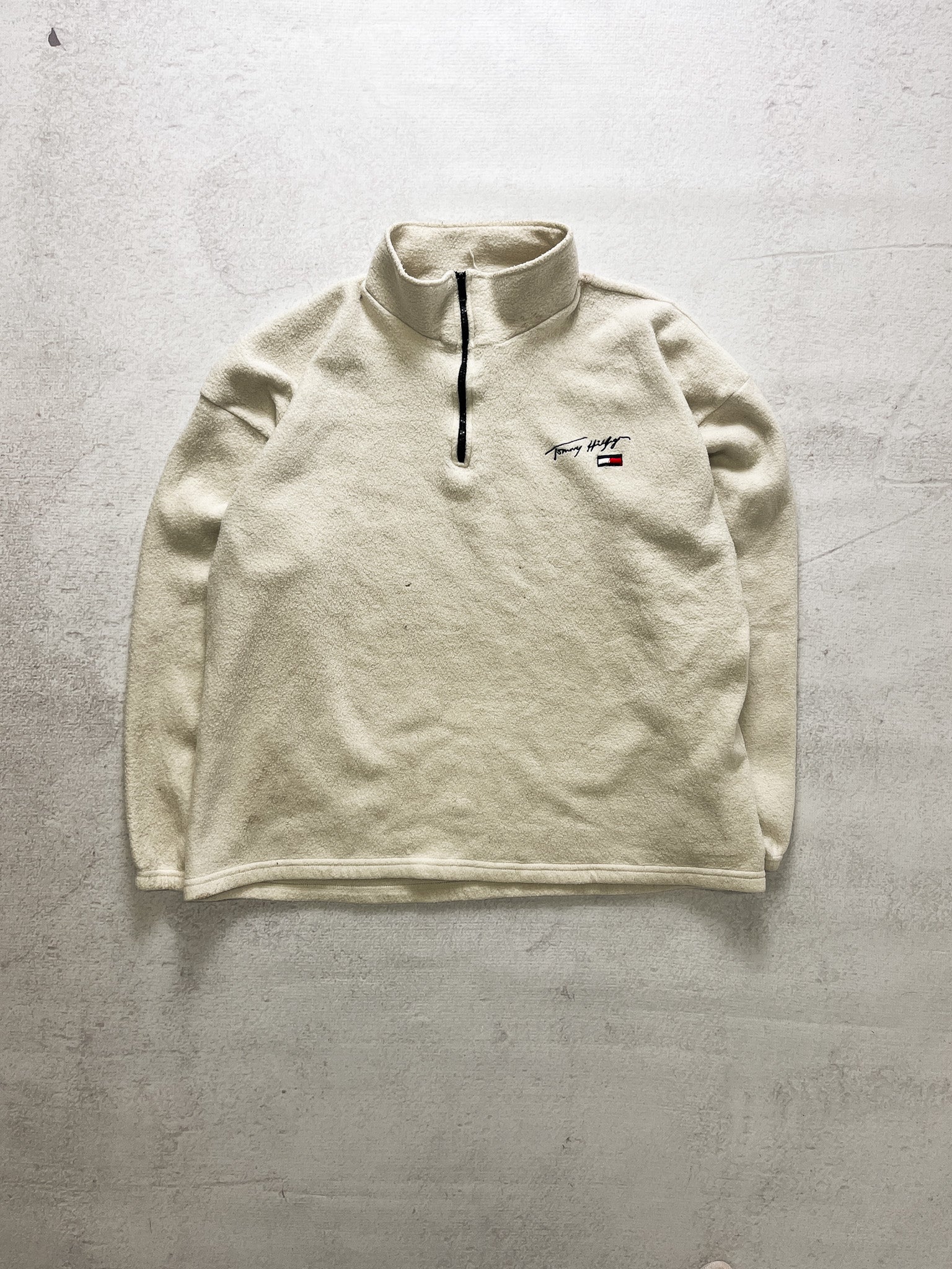 90s Tommy Hilfiger 1/4 Zip Fleece Sweatshirt - Women's Medium