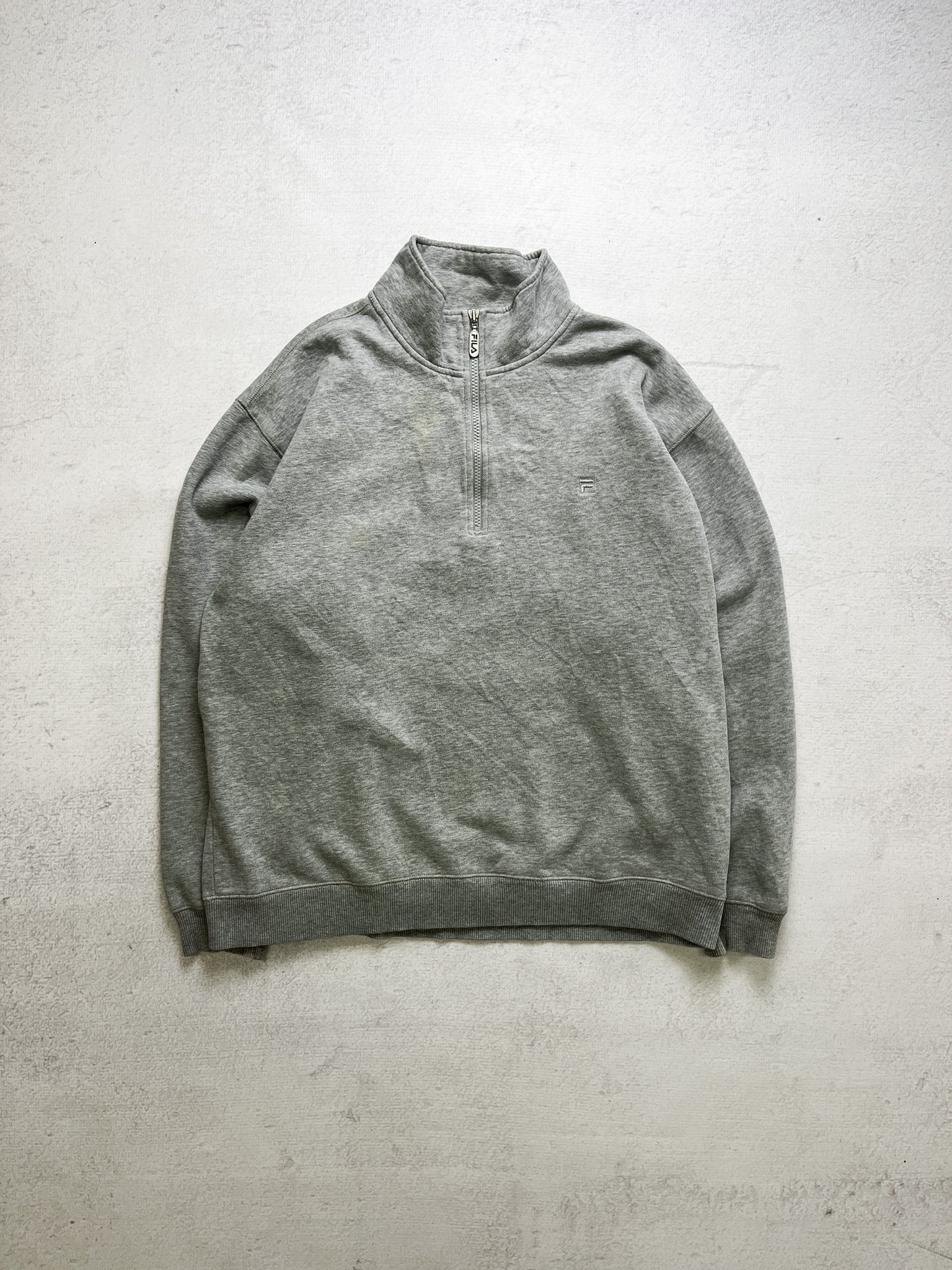 90s Fila 1/4 Zip Sweatshirt - Men's XL