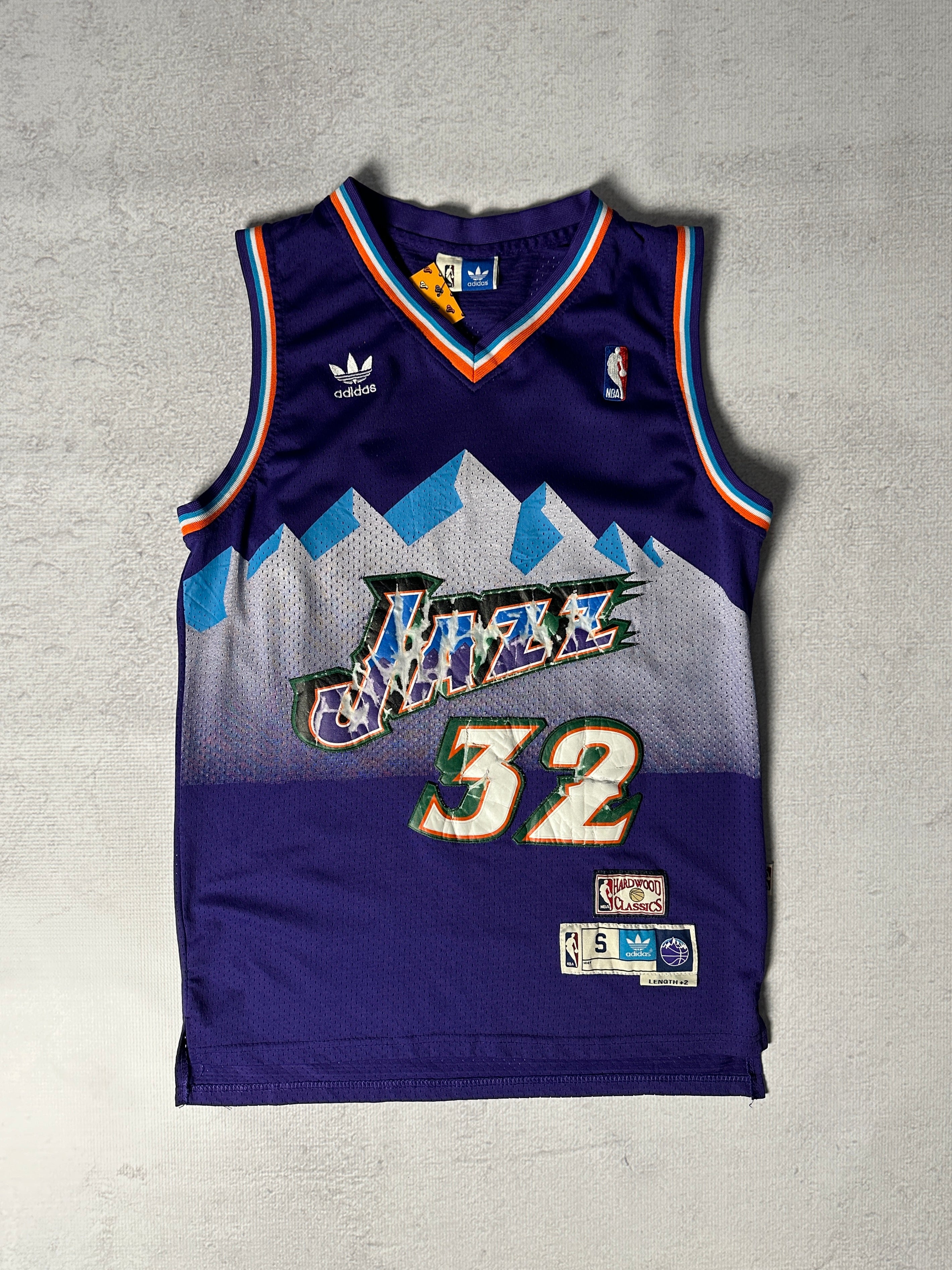 Vintage NBA Utah Jazz #32 Karl Malone - Men's Small
