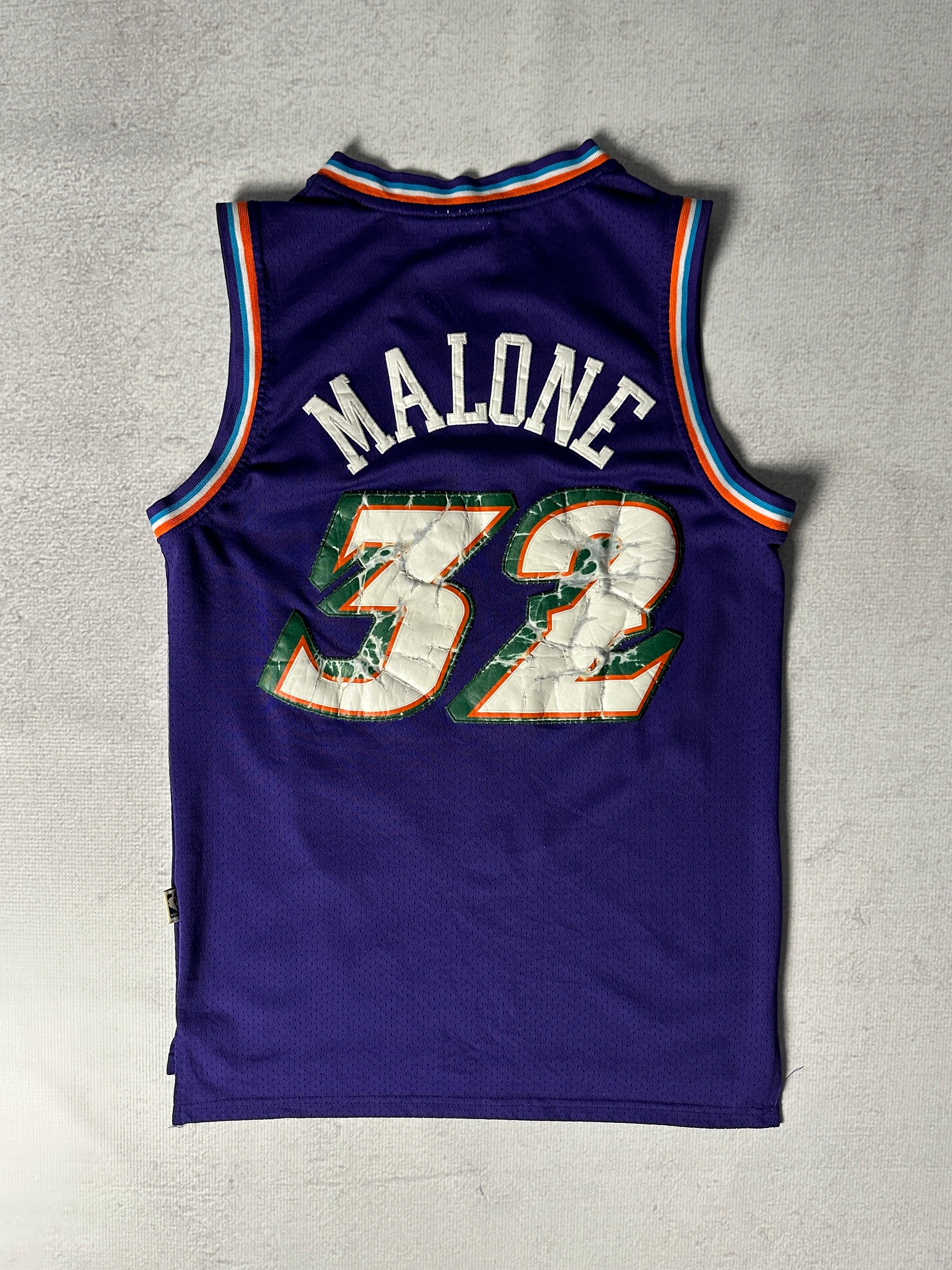 Vintage NBA Utah Jazz #32 Karl Malone - Men's Small