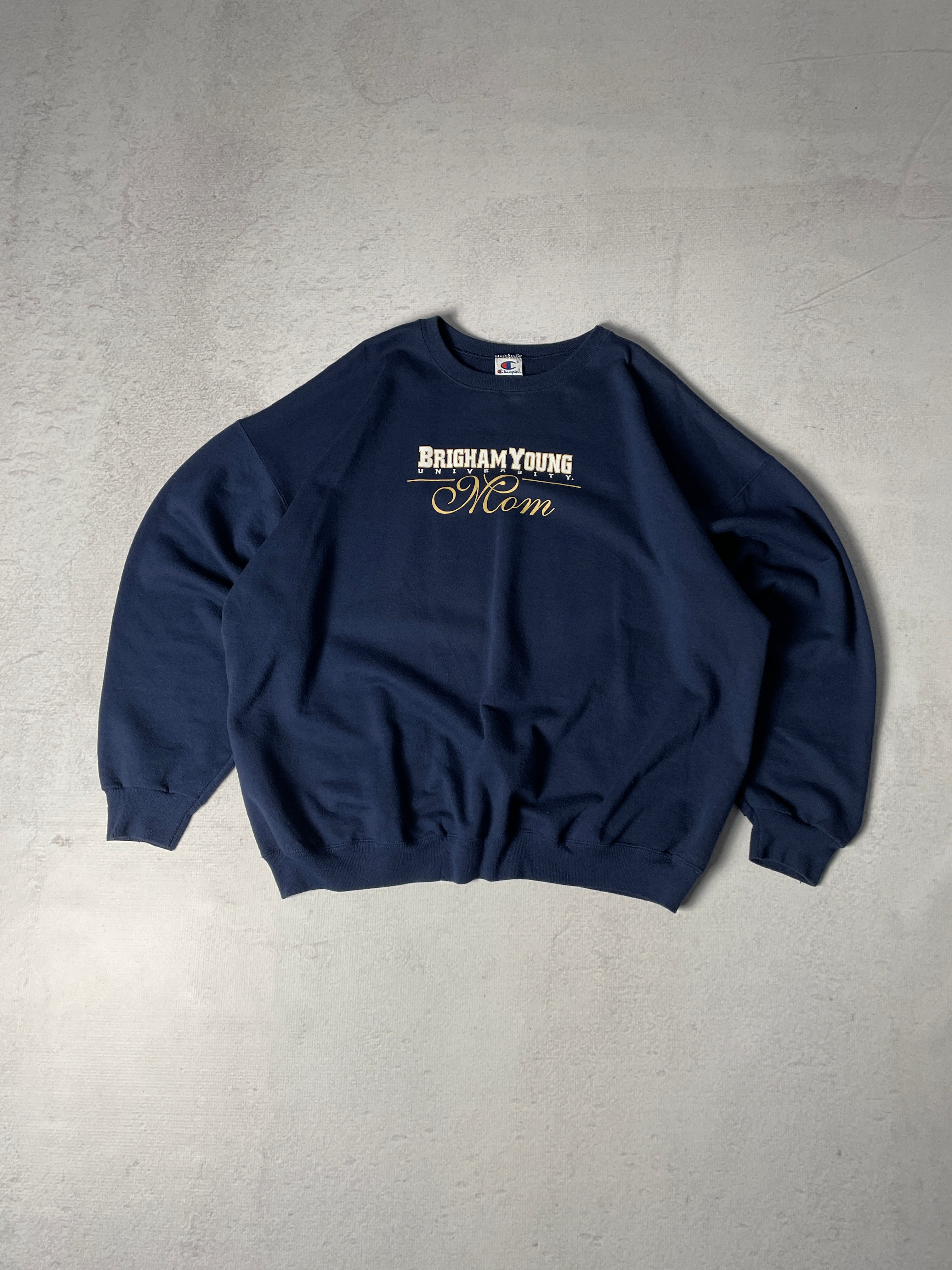 Vintage Champion Brigham Young "Mom" University Sweatshirt - Men's 2XL