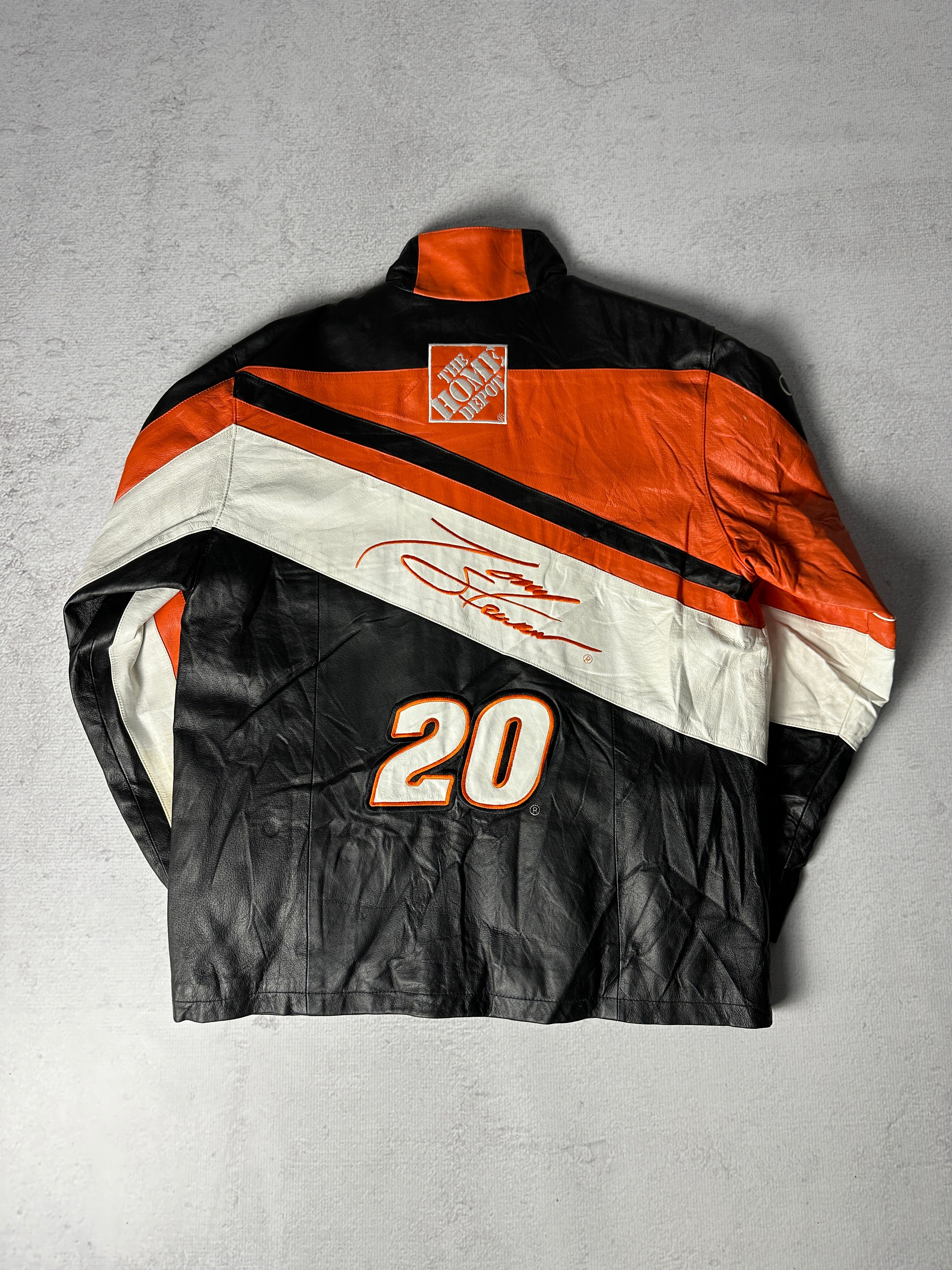 Vintage Nascar Tony Stewart Home Depot Leather Jacket - Men's Medium