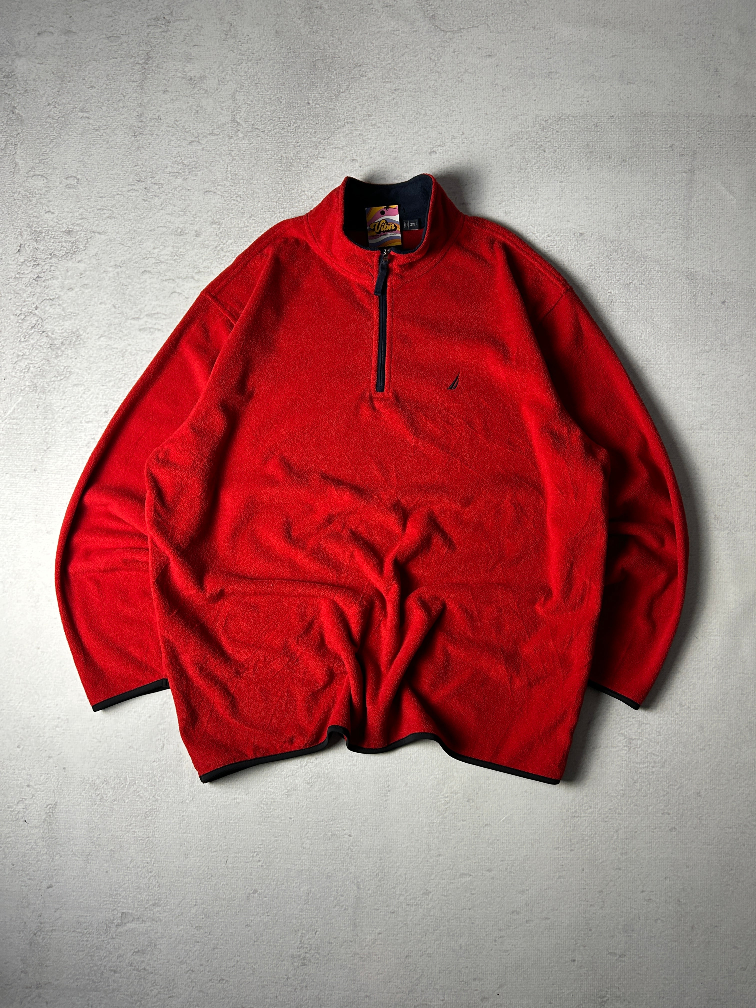 Vintage Nautica 1/4 Zip Fleece Sweatshirt - Men's 2XL