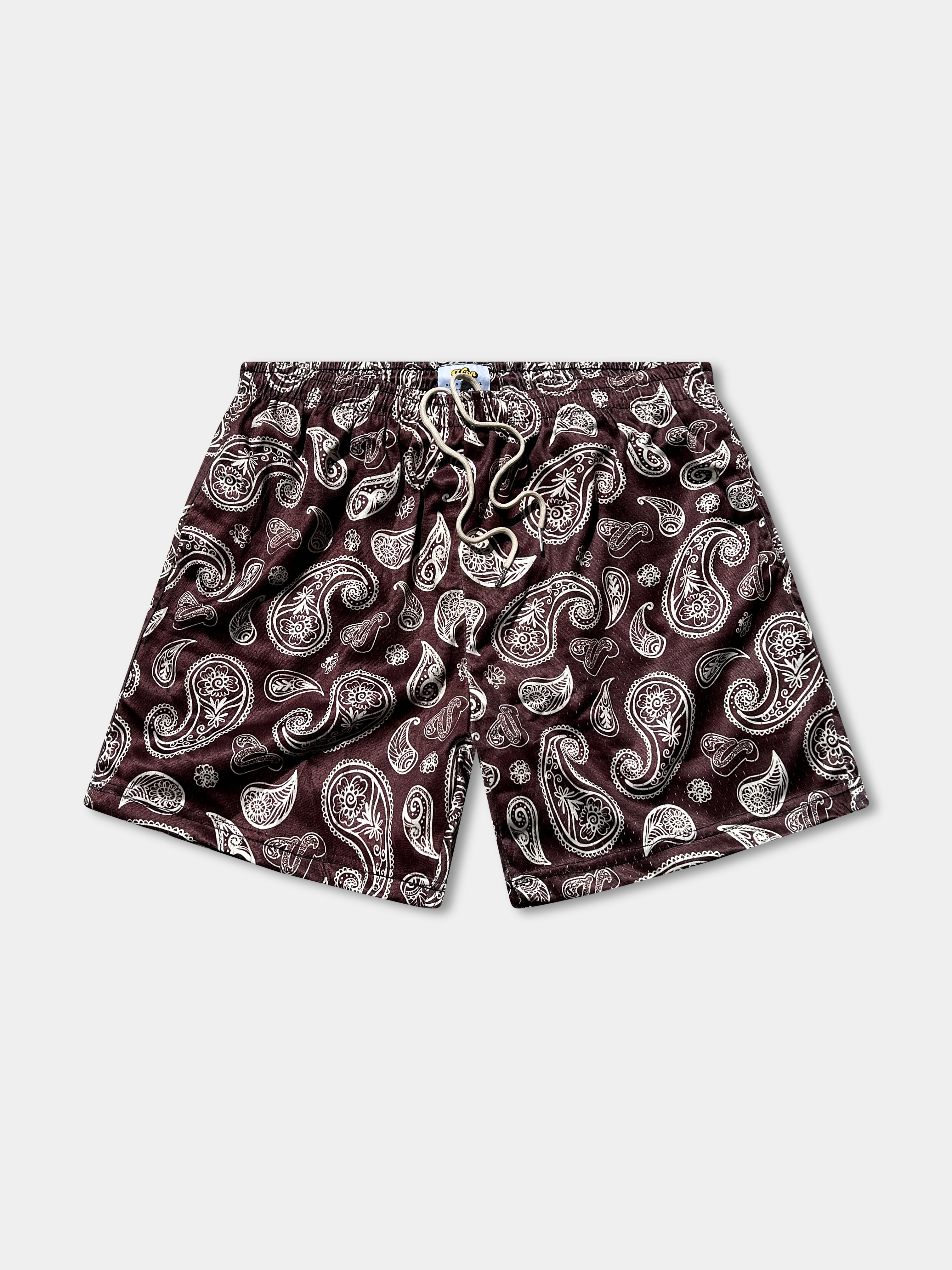 Vibn Paisley Heavyweight Mesh Shorts - Hazel
