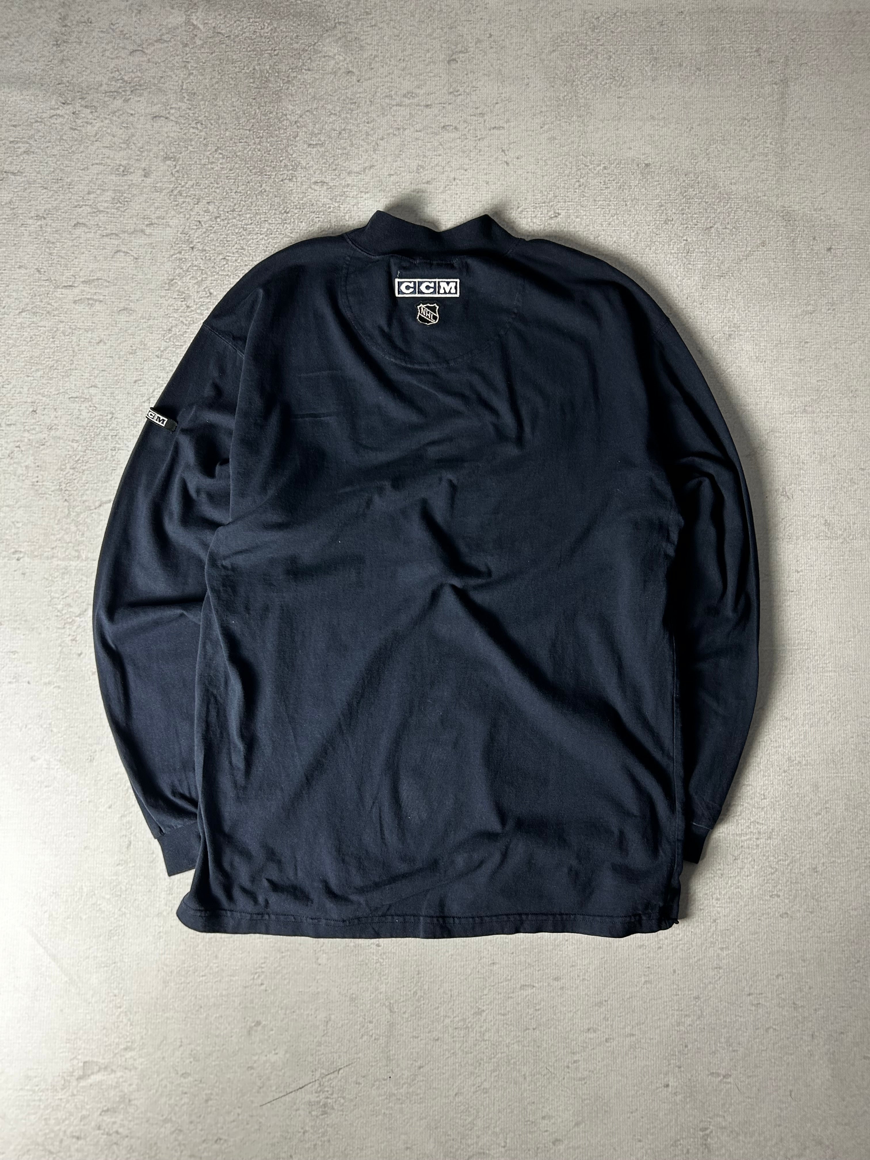 Vintage NHL Vancouver Canucks Mockneck Longsleeve T-Shirt - Men's XL