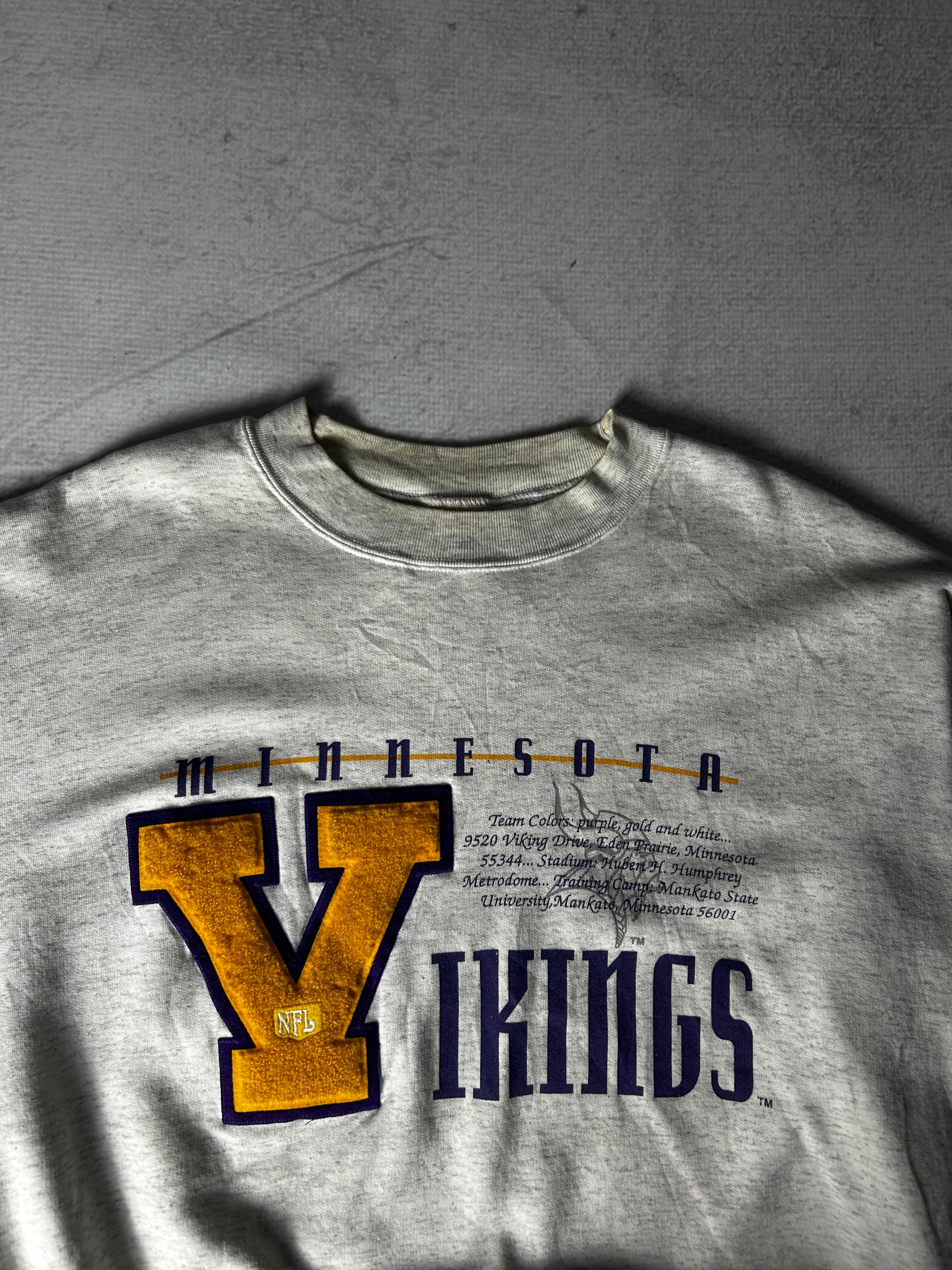 Vintage Nutmeg Minnesota Vikings Crewneck Sweatshirt - Men's Medium
