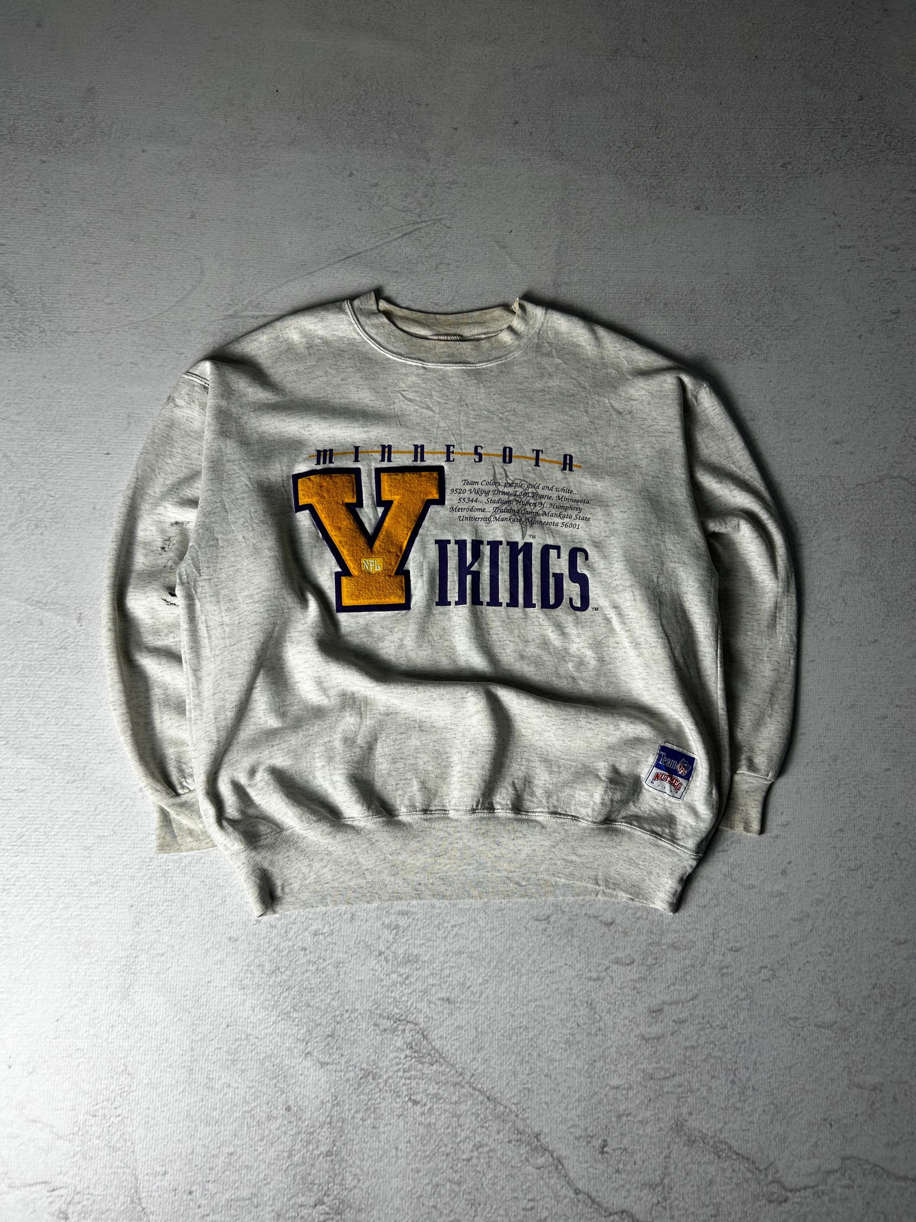 Vintage Nutmeg Minnesota Vikings Crewneck Sweatshirt - Men's Medium