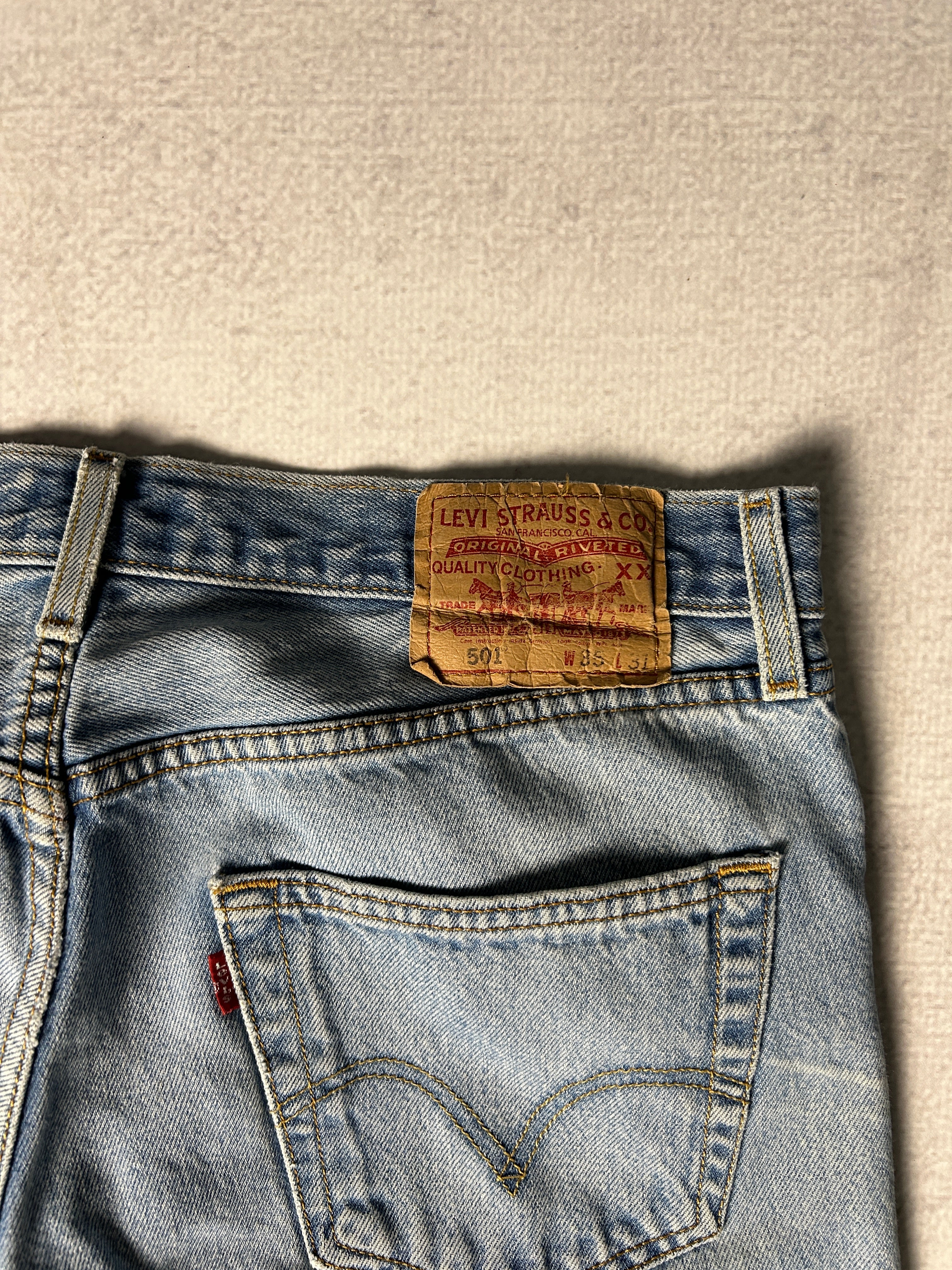 Vintage 90s Levis 501 Straight Leg Jeans - Men's 35Wx31