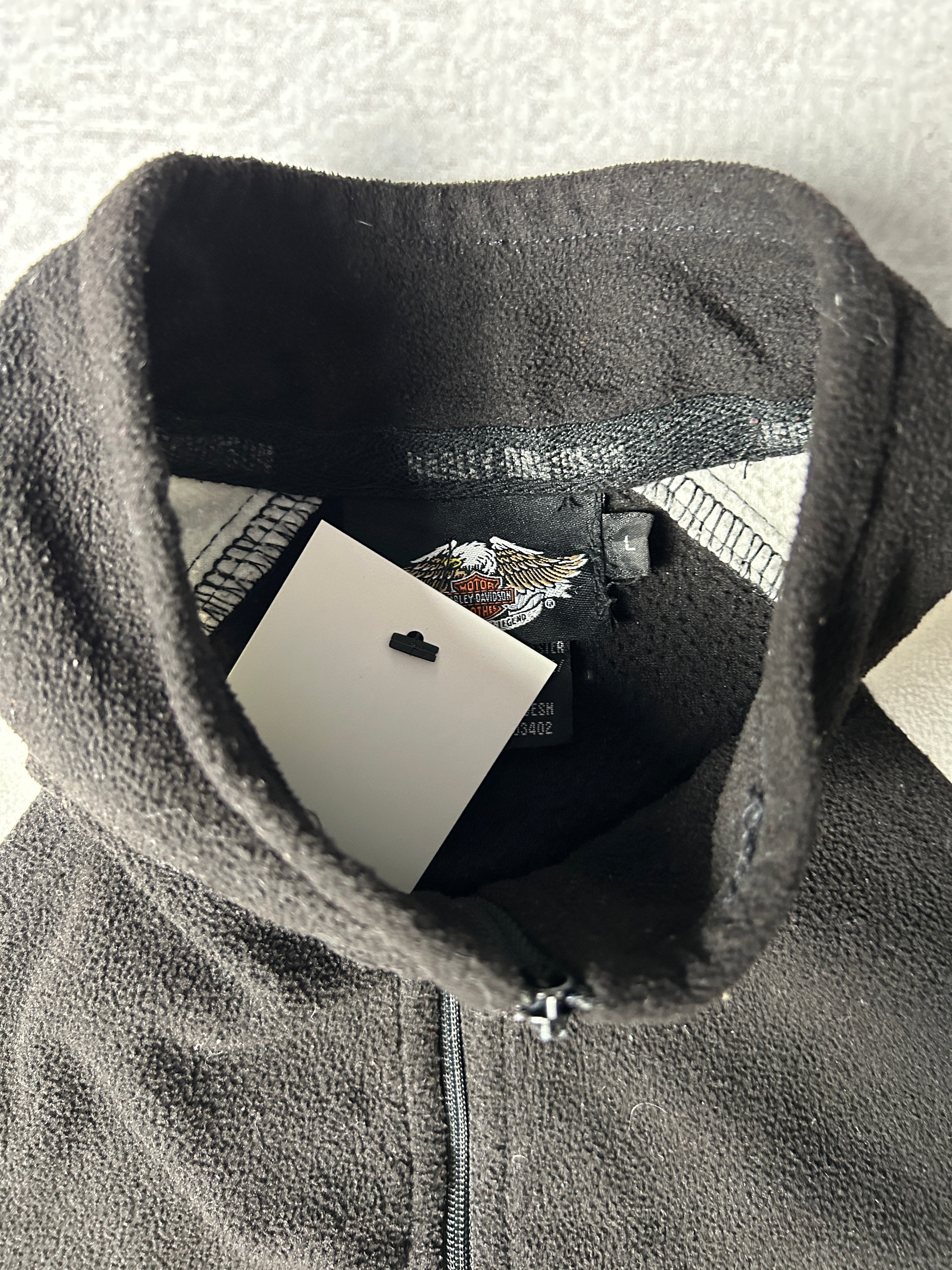 Vintage 90s Harley Davidson Zip-Up Fleece Sweatshirt - Women's Large