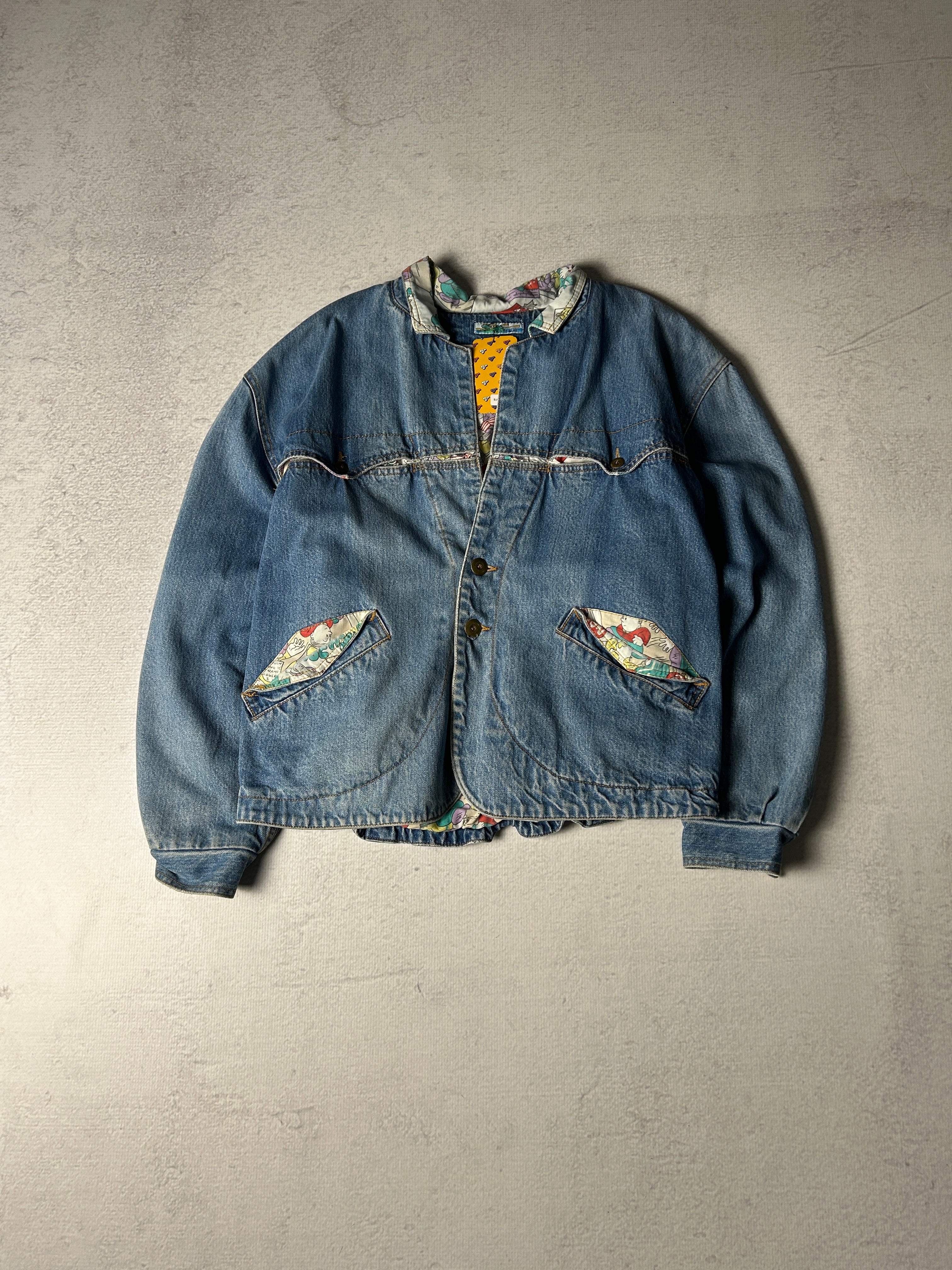 Vintage 90s Denim Cardigan Jacket - Men's Small