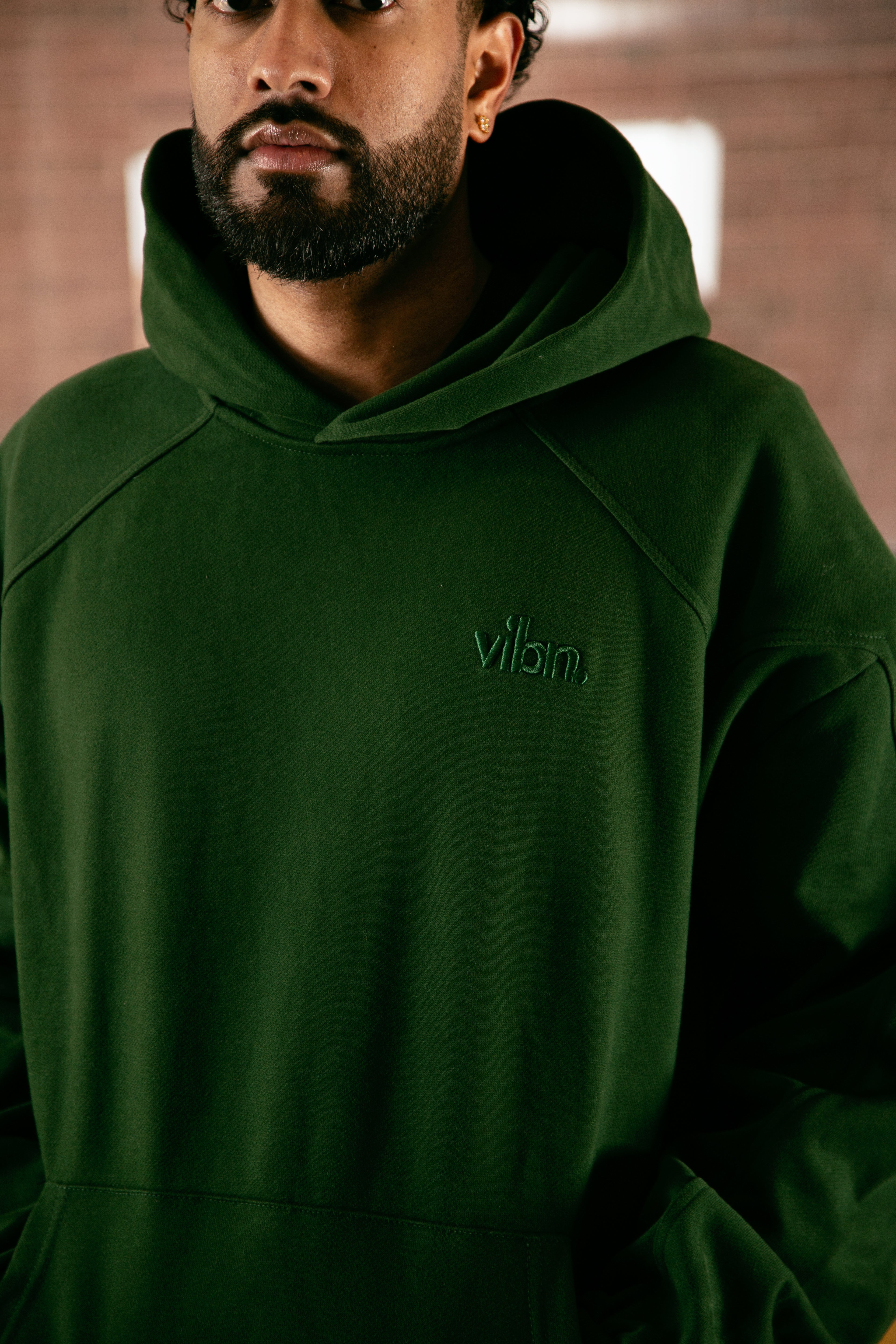 Vibn Tonal Heavyweight Hoodie - Forest Green
