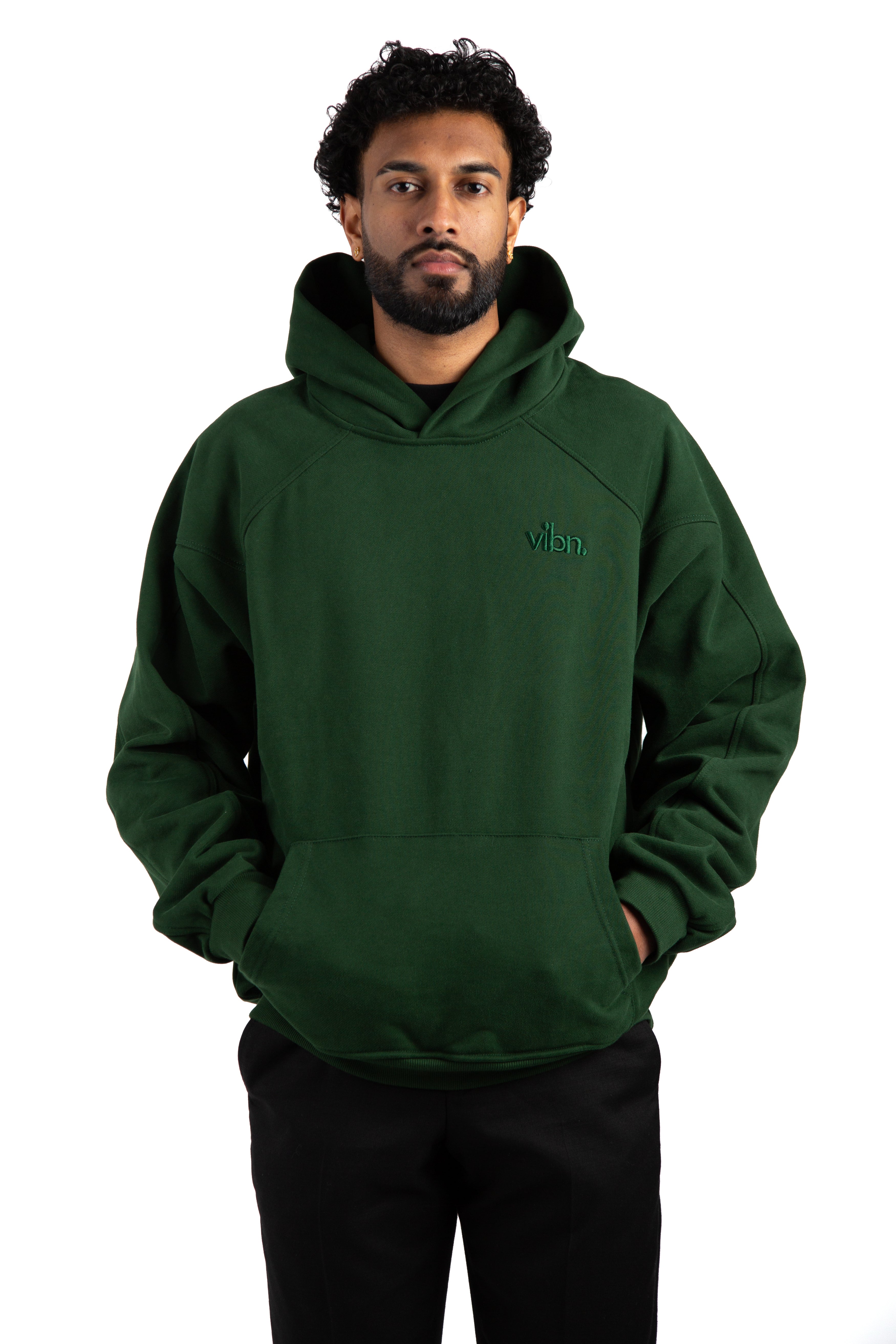 Vibn Tonal Heavyweight Hoodie - Forest Green