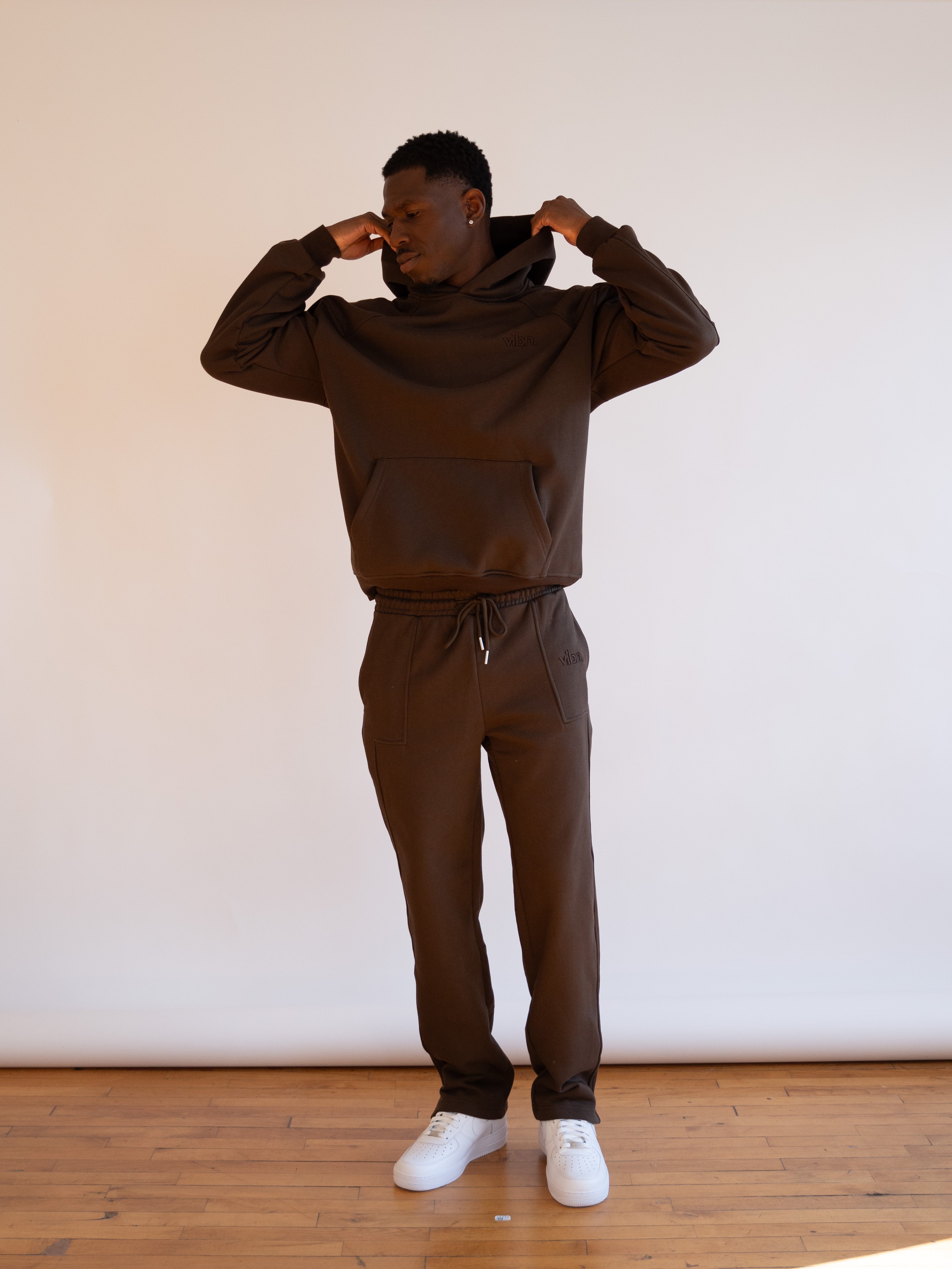 Heavyweight Tonal Hoodie - Chocolate