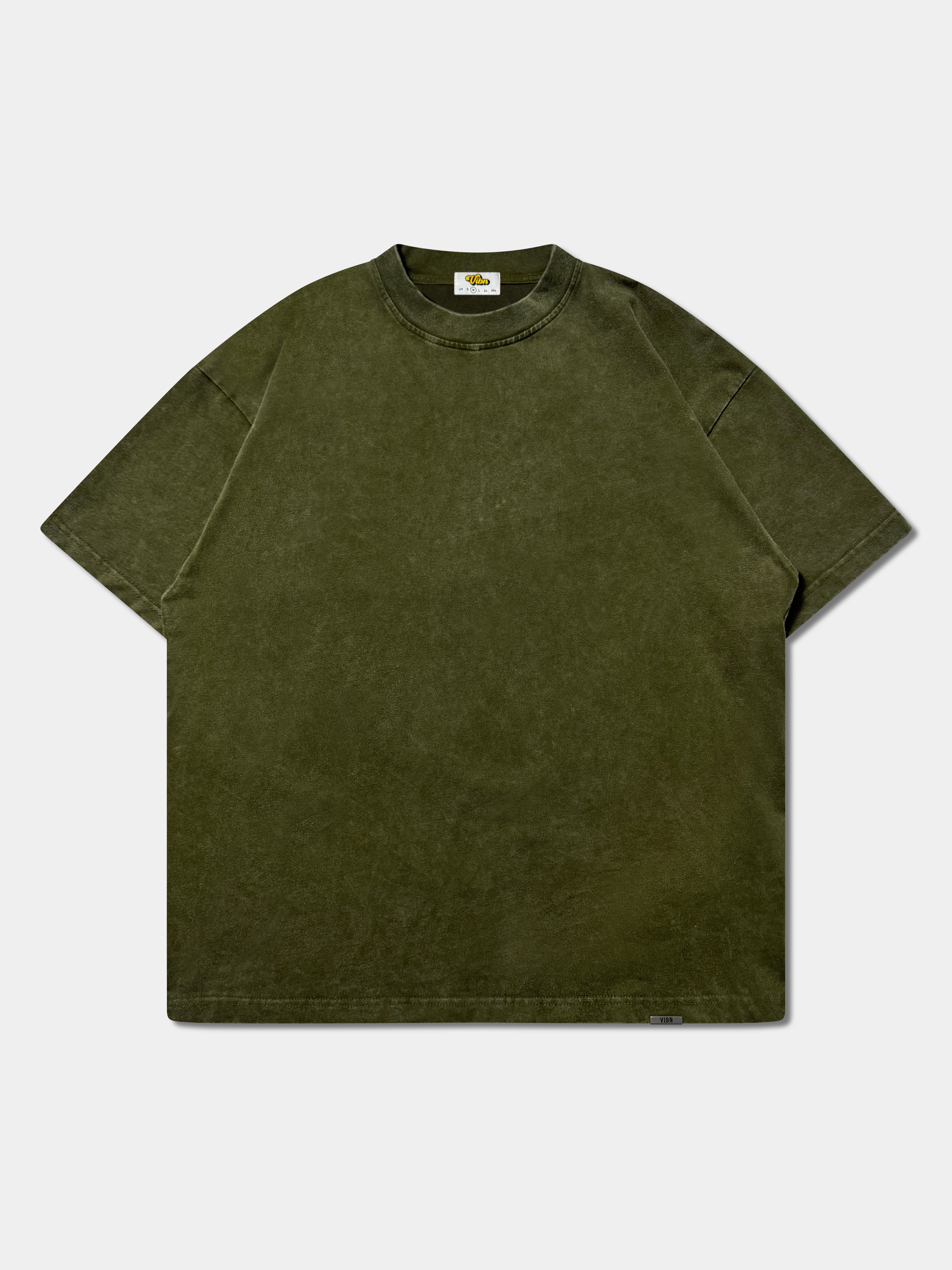 Vibn Heavyweight Mineral T-Shirt - Moss Green