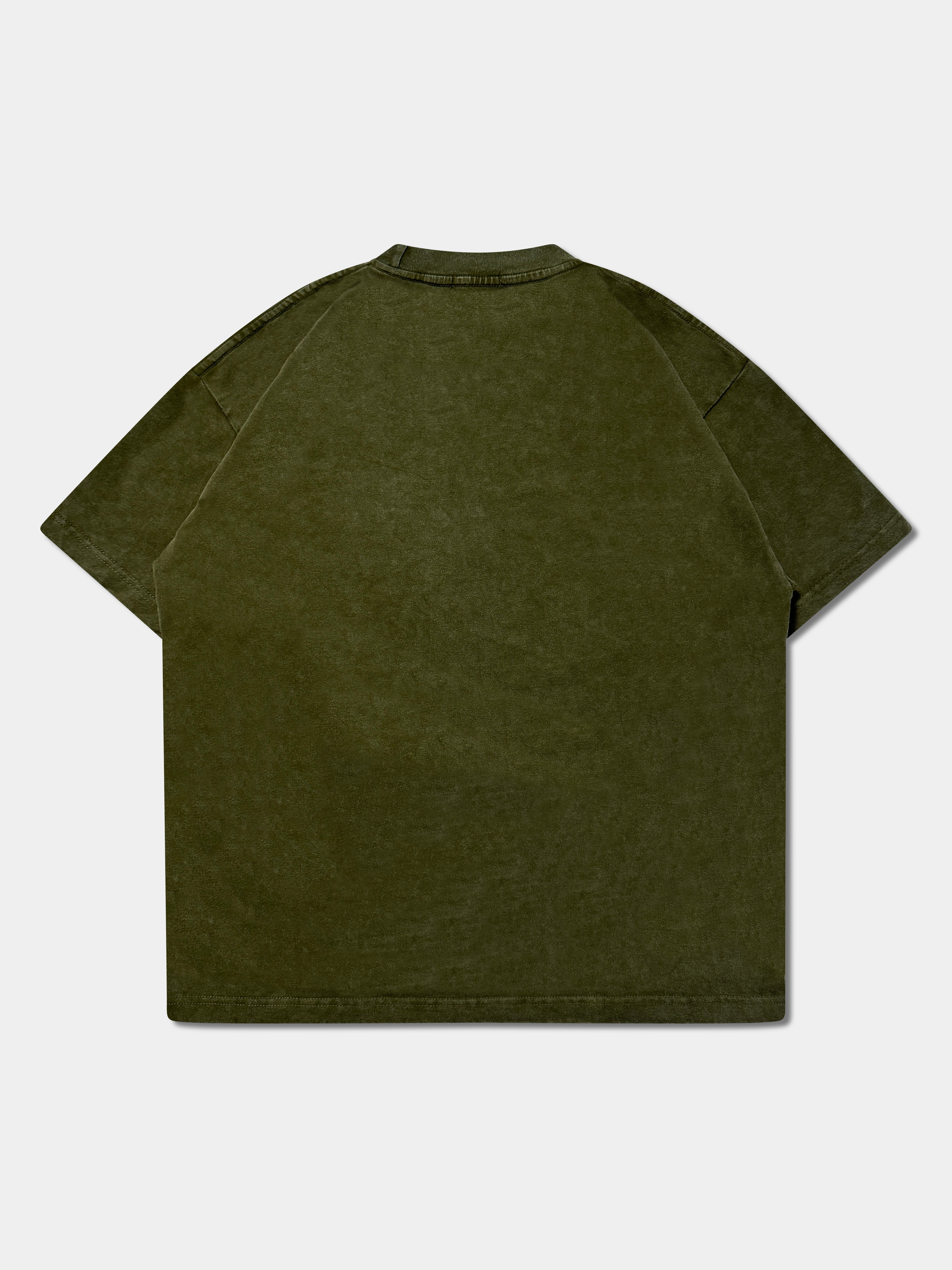 Vibn Heavyweight Mineral T-Shirt - Moss Green