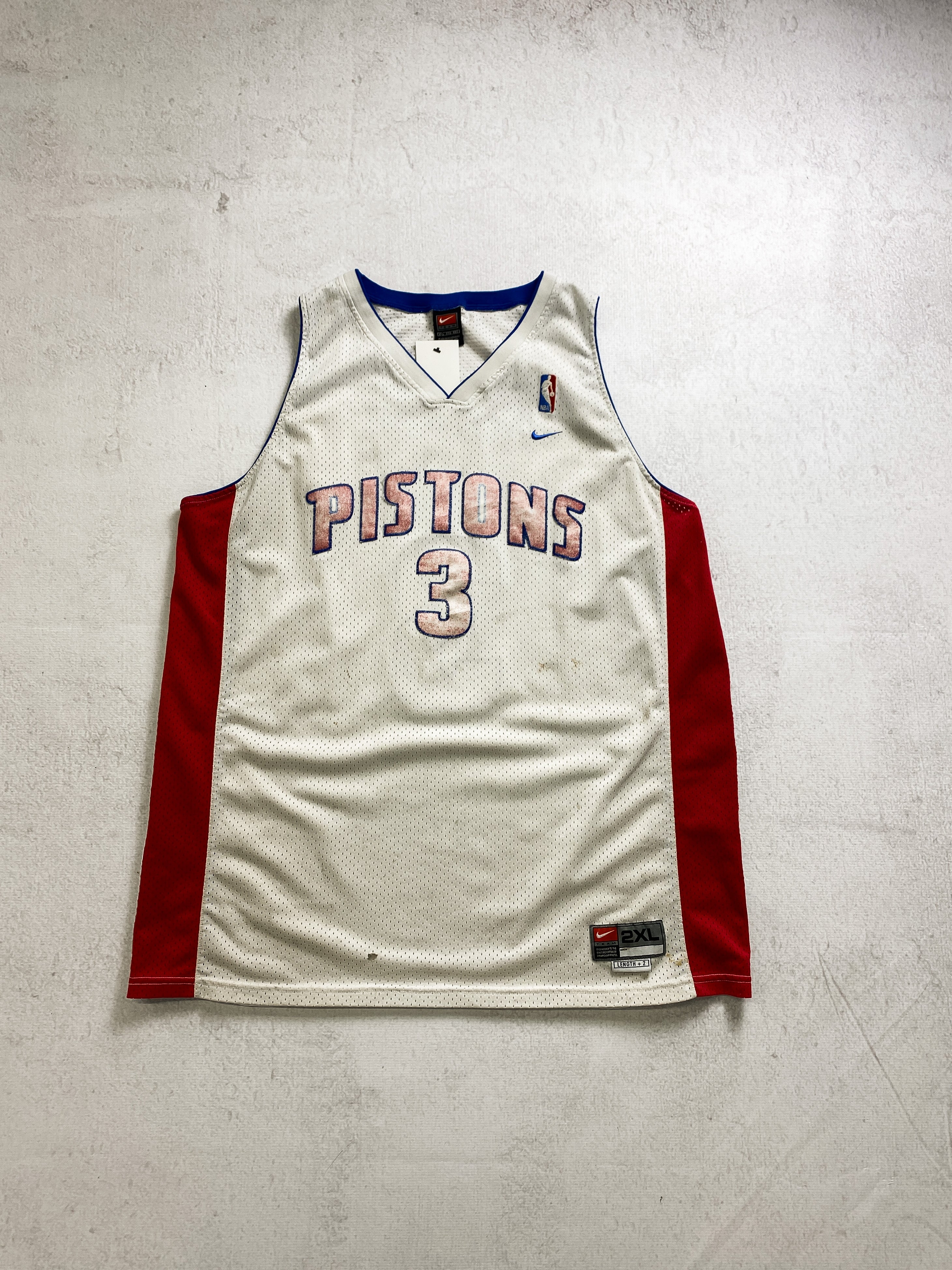 90s NBA Detroit Pistons Ben Wallace Jersey - Men's 2XL