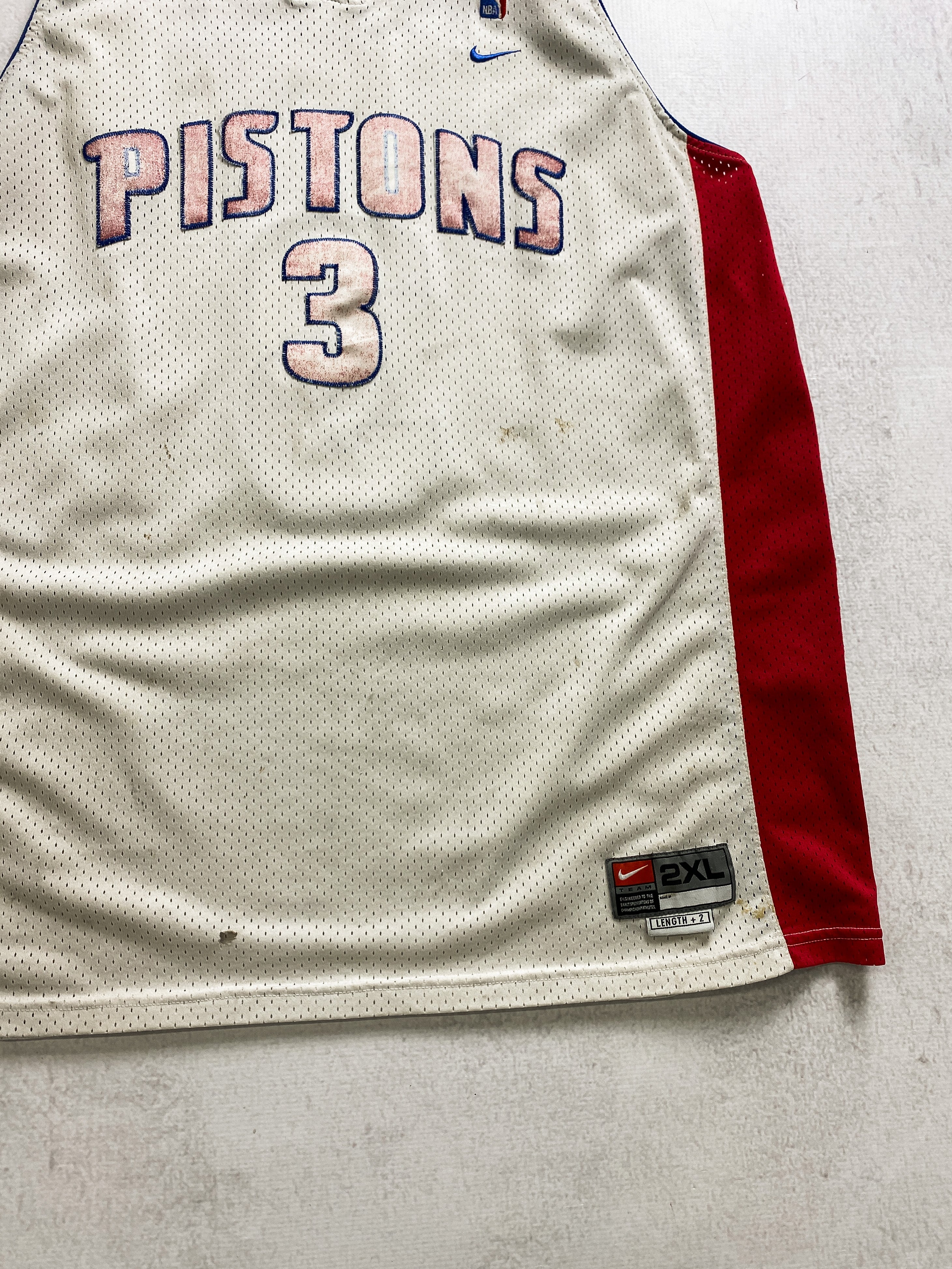 90s NBA Detroit Pistons Ben Wallace Jersey - Men's 2XL