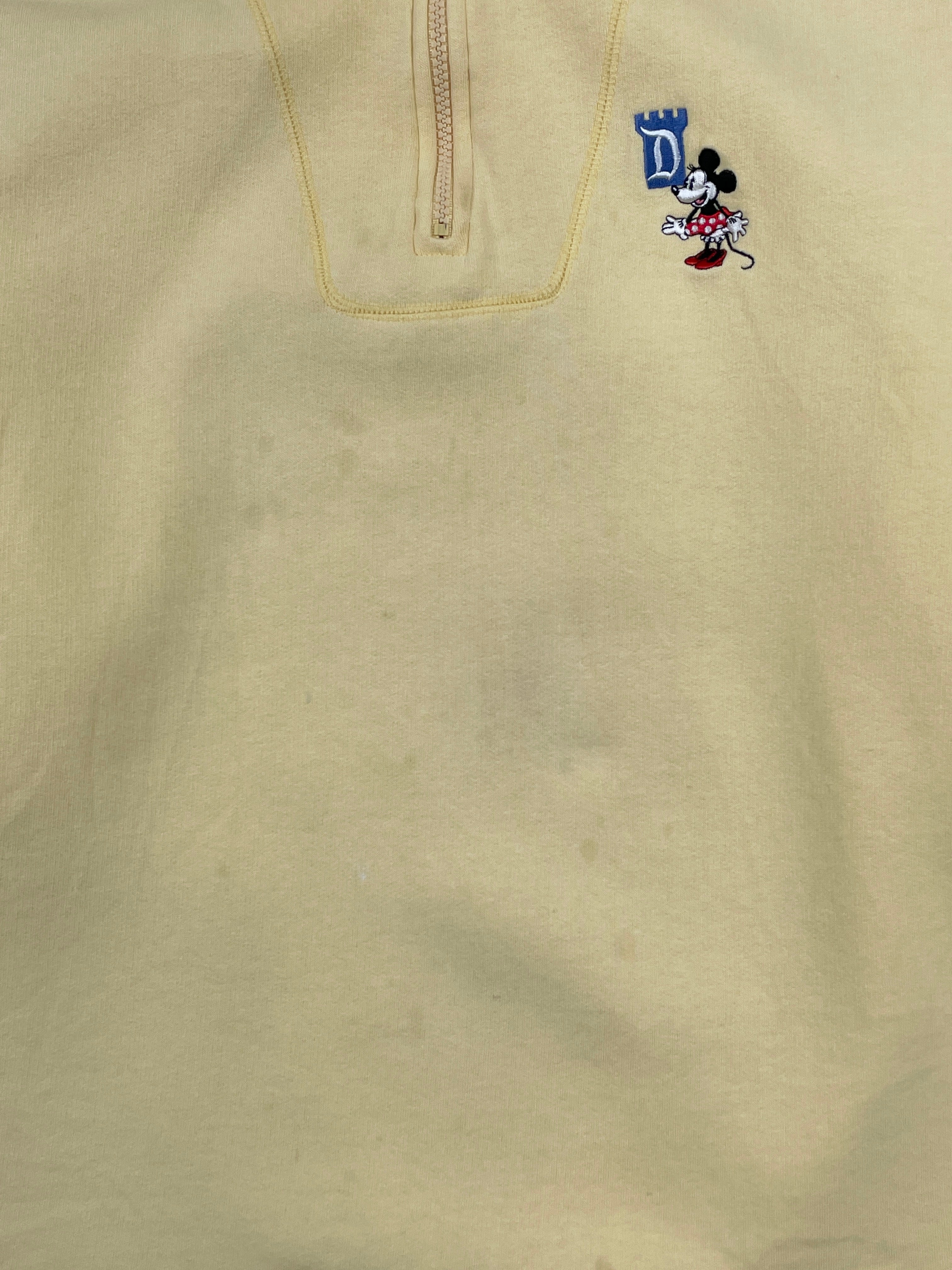 Vintage Disney 1/4 Zip Sweatshirt - Men's Medium
