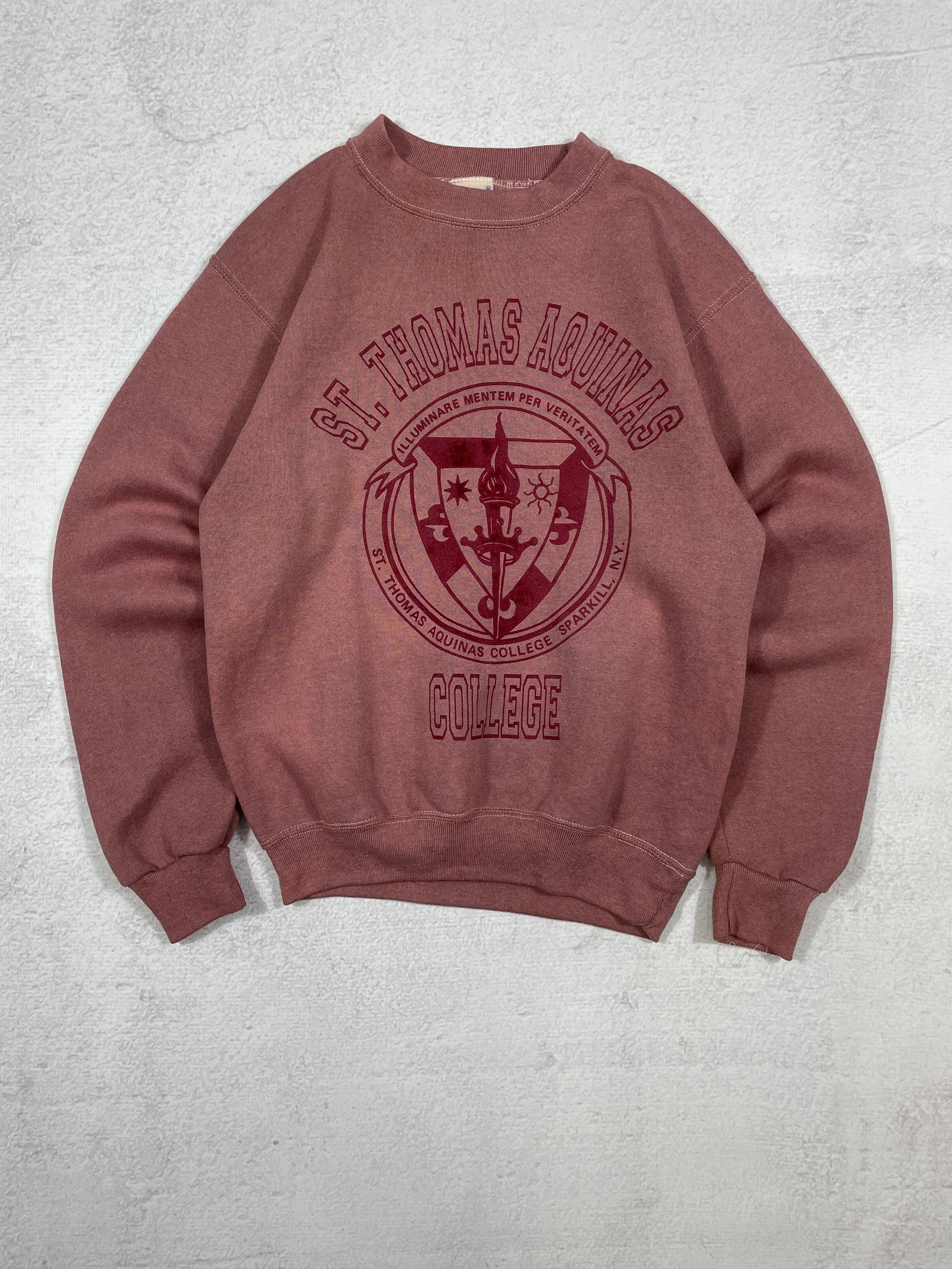 Vintage Dyed NCAA St. Thomas Aquinas College Crewneck Sweatshirt - Men's Medium