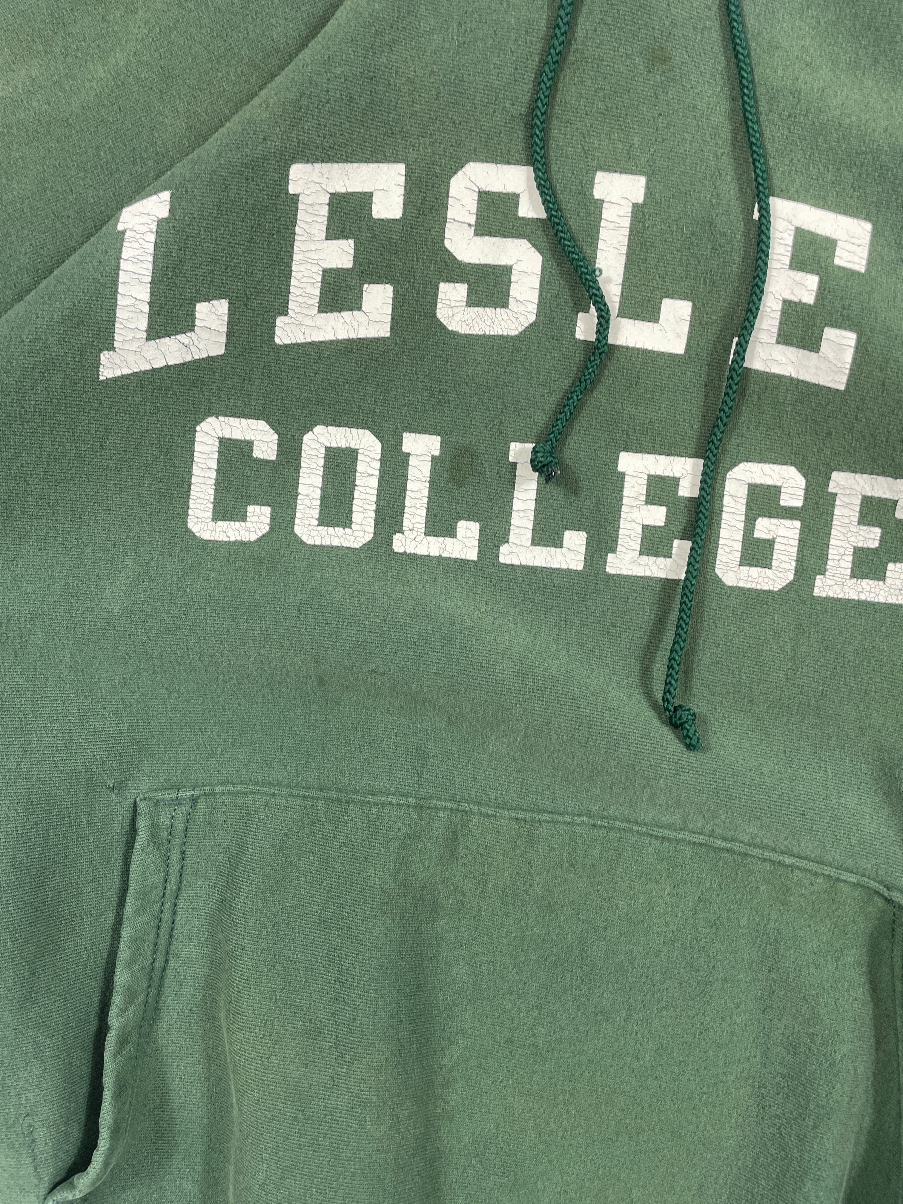 Vintage Champion Lesley College Reverse Weave Hoodie - Men's 2XL