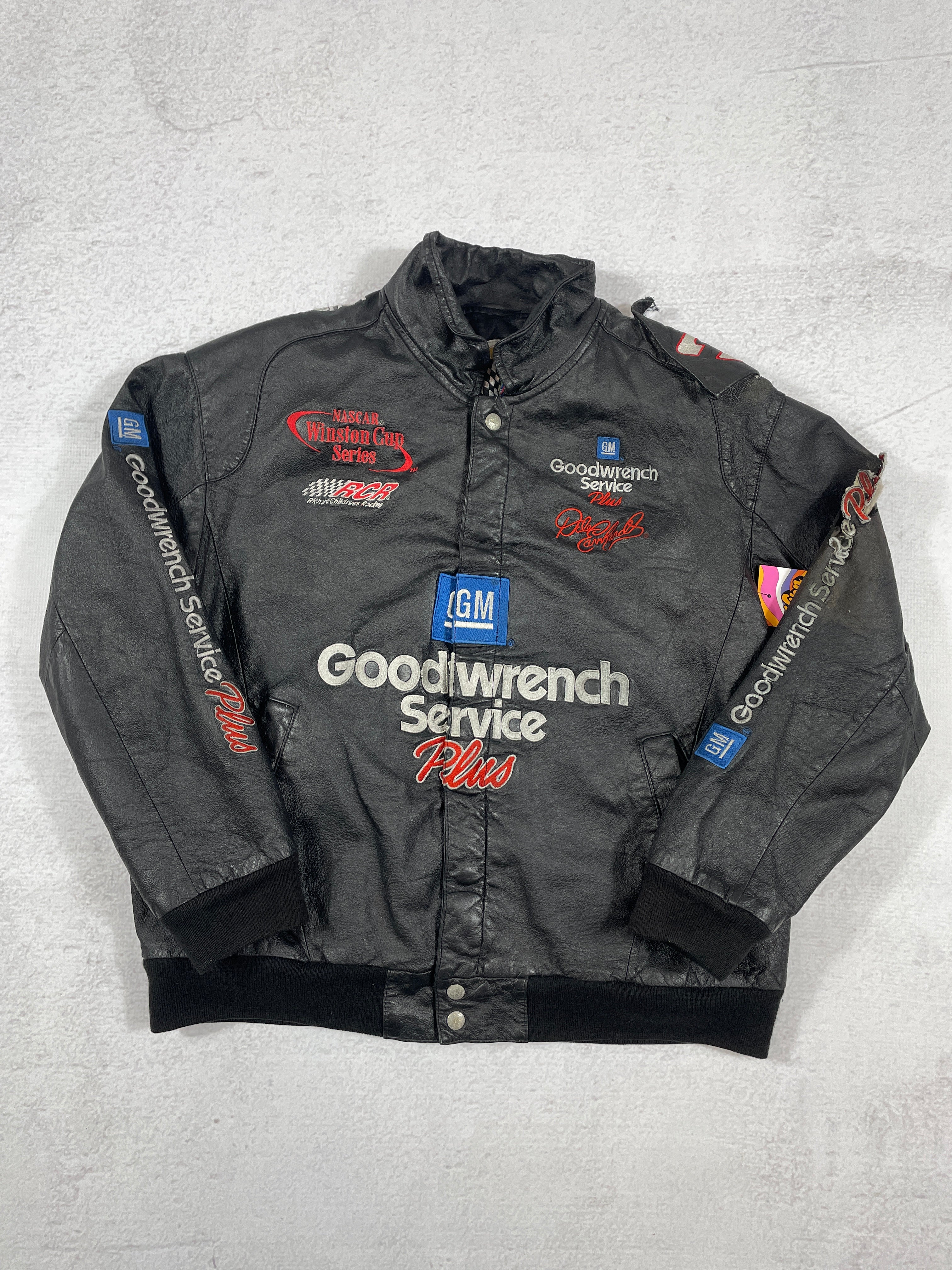 Vintage Nascar Leather Jacket - Men's Large