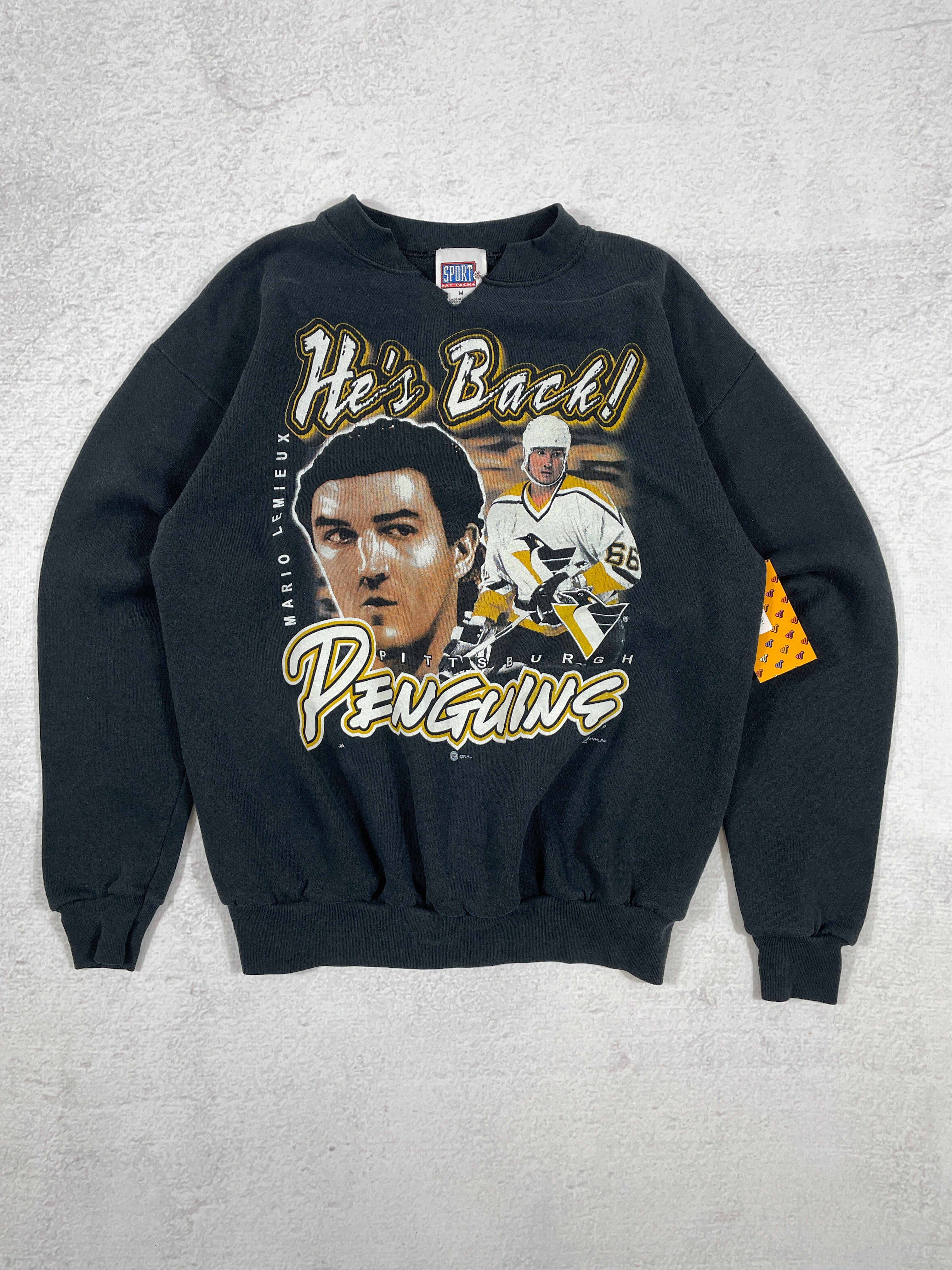 Vintage NHL Pittsburgh Penguins Mario Lemieux Sweatshirt - Men's Small