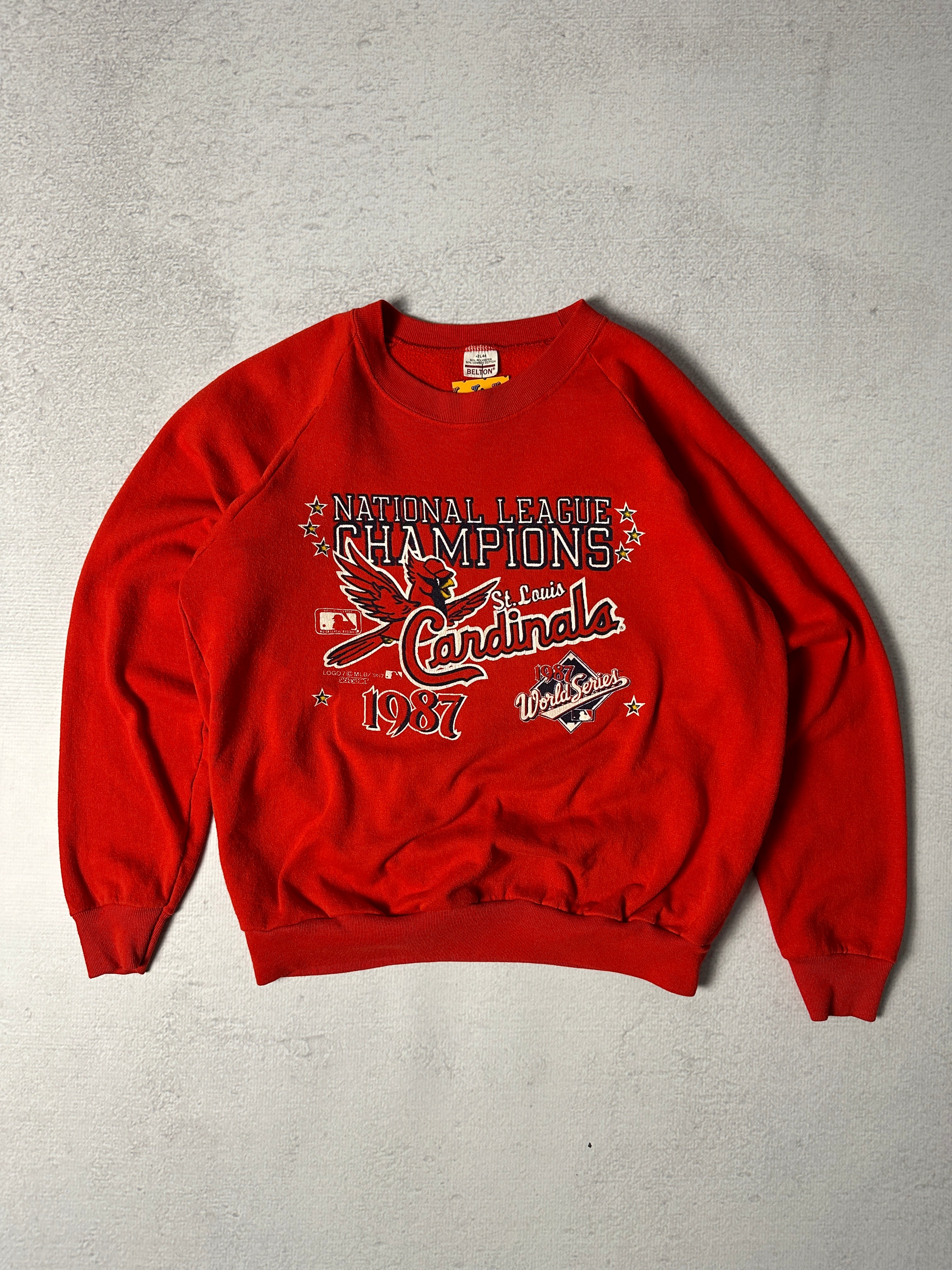 Vintage 1987 MLB St. Lous Cardinals World Series Crewneck Sweatshirt - Women's Small