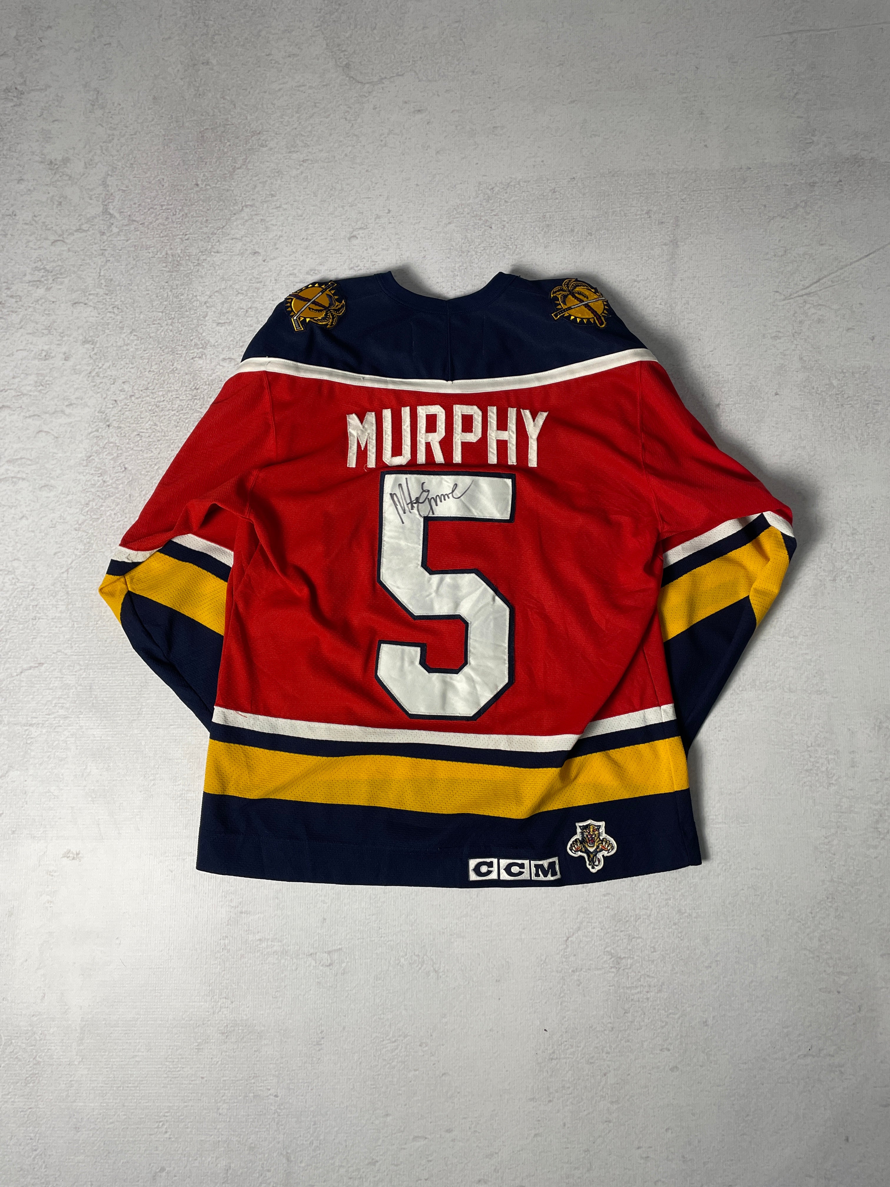 Vintage NHL Signed Florida Panthers #5 Gordon Murphy Jersey - Men's Medium