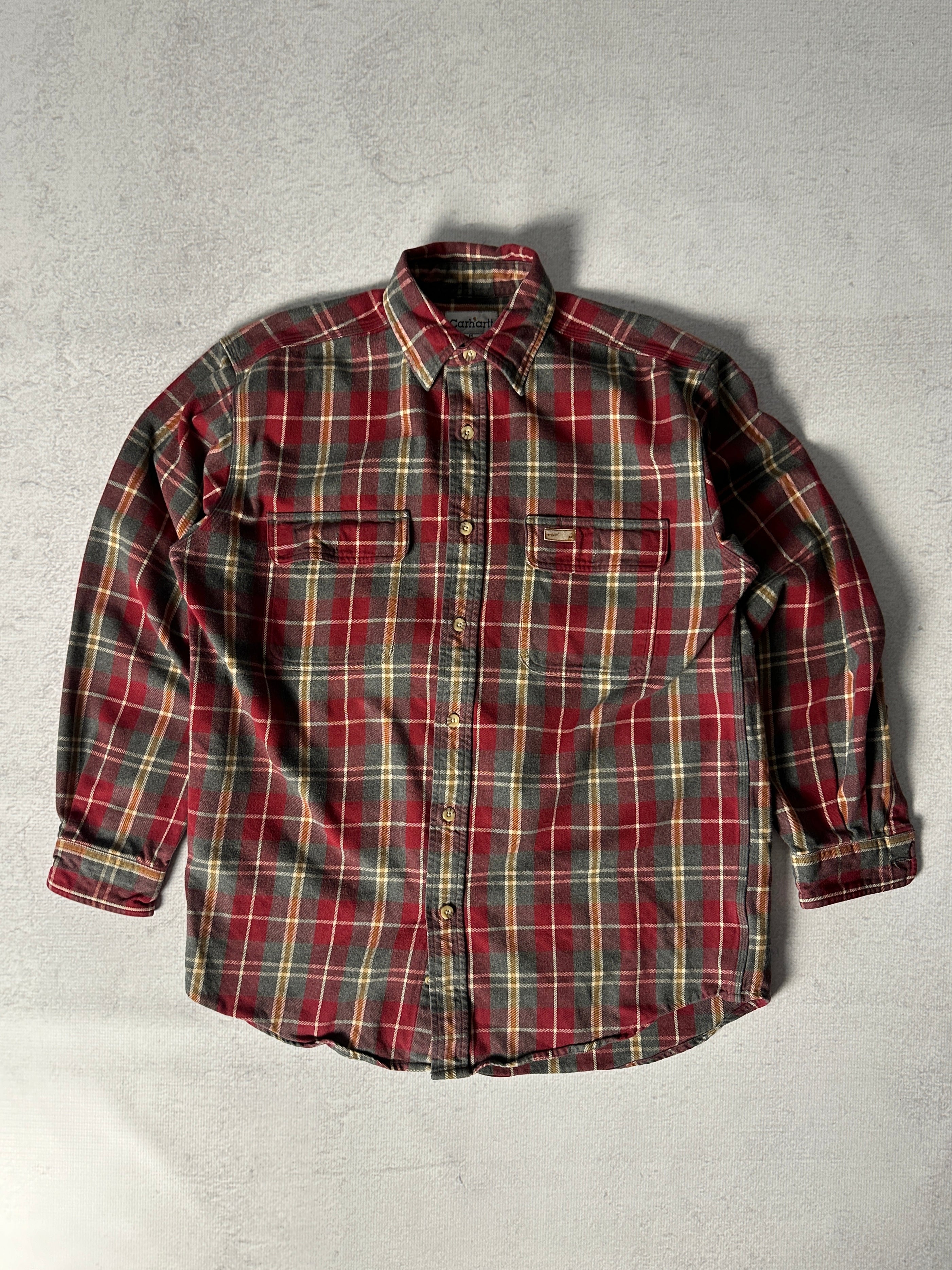 Vintage Carhartt Flannel Buttoned Shirt - Men's Large