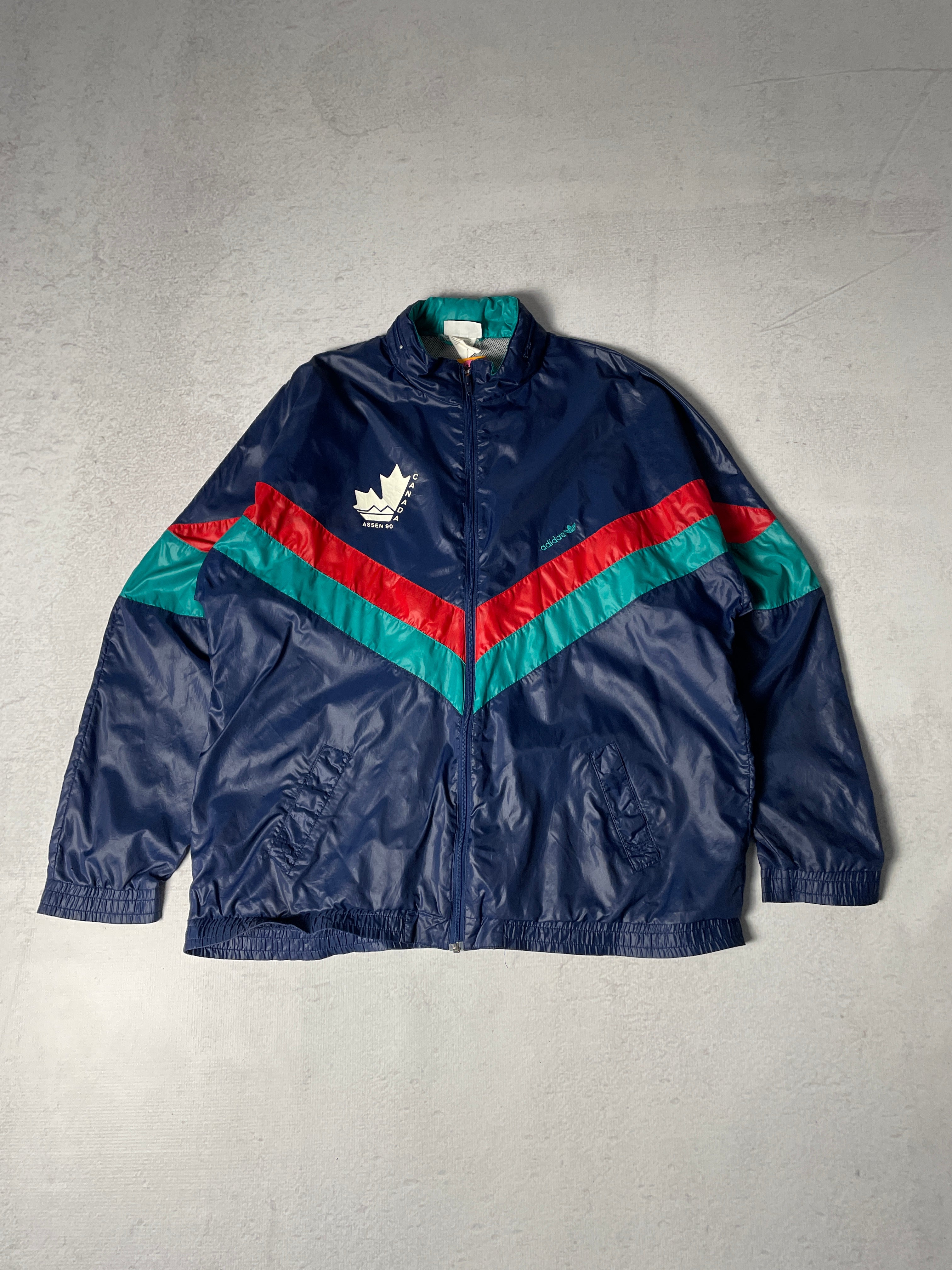 Vintage Adidas Assen 1990 Windbreaker - Men's XL