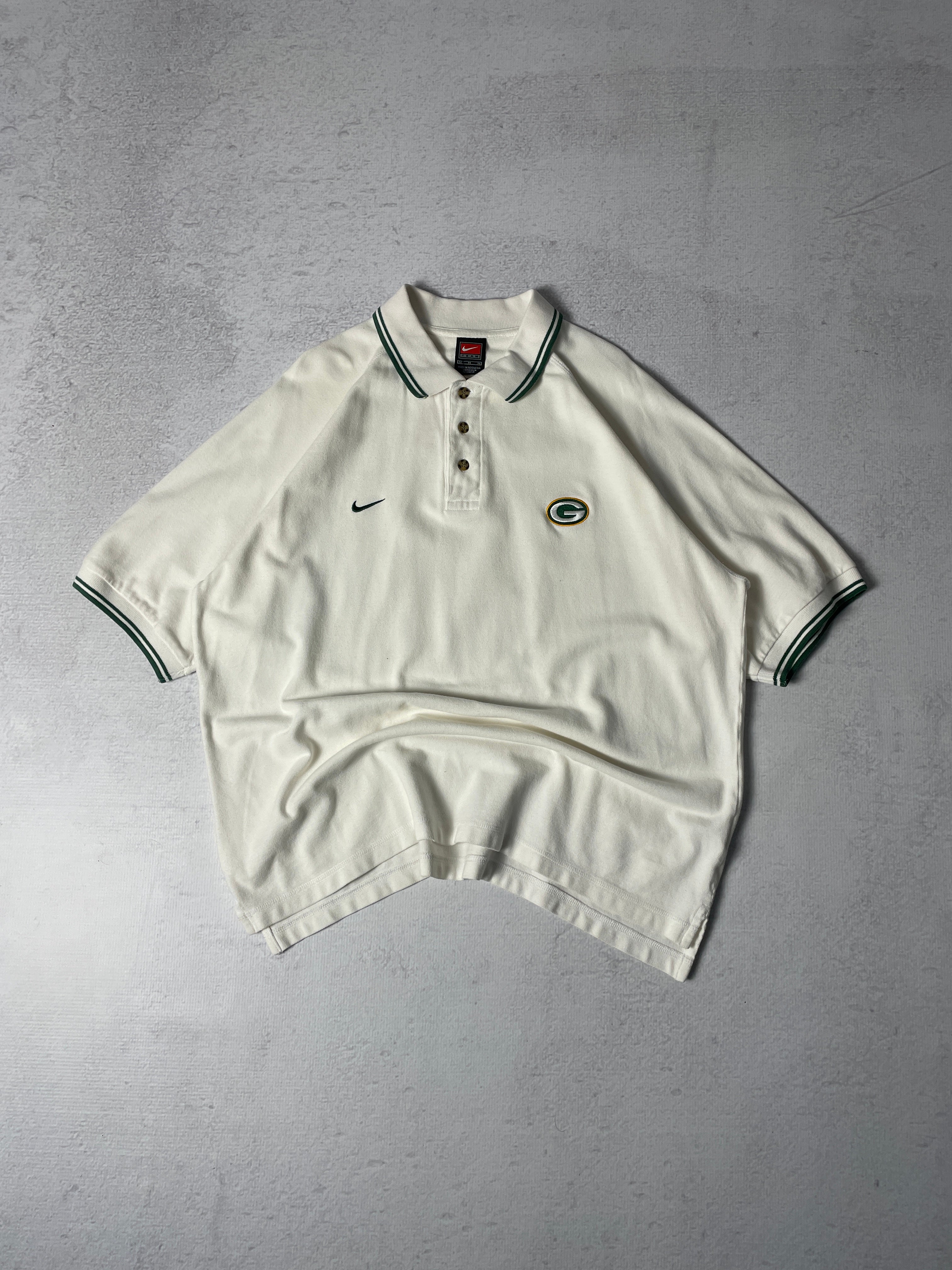 Vintage NFL Green Bay Packer Polo Shirt - Men's Medium
