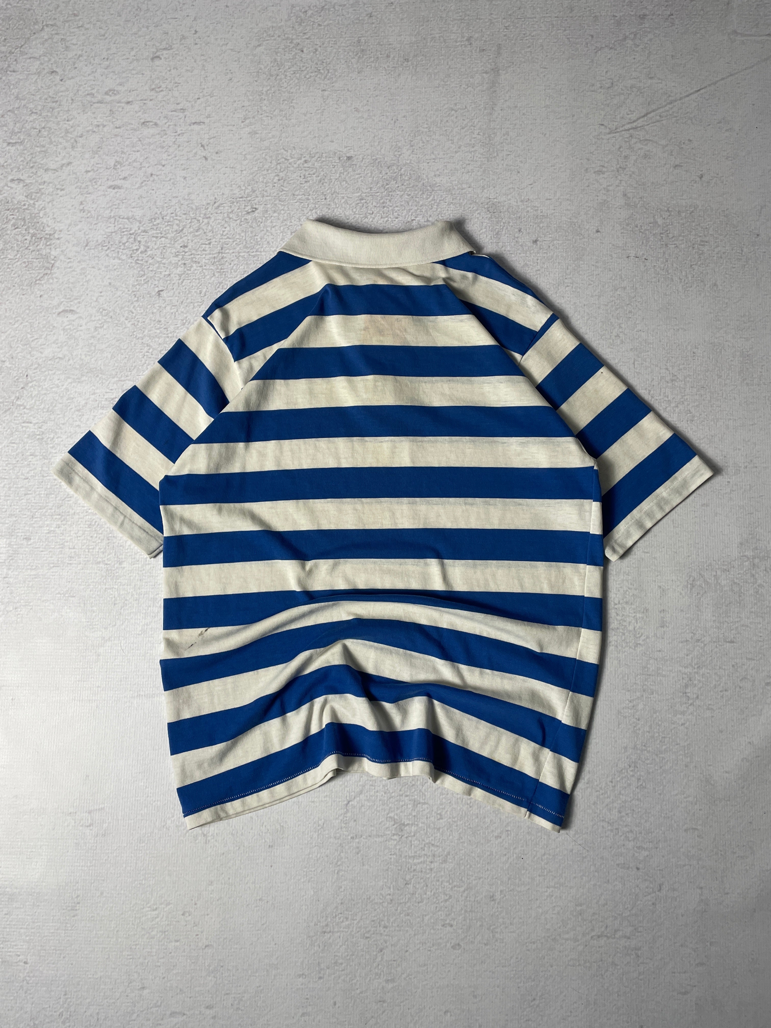 Vintage Striped Polo Shirt - Men's Medium