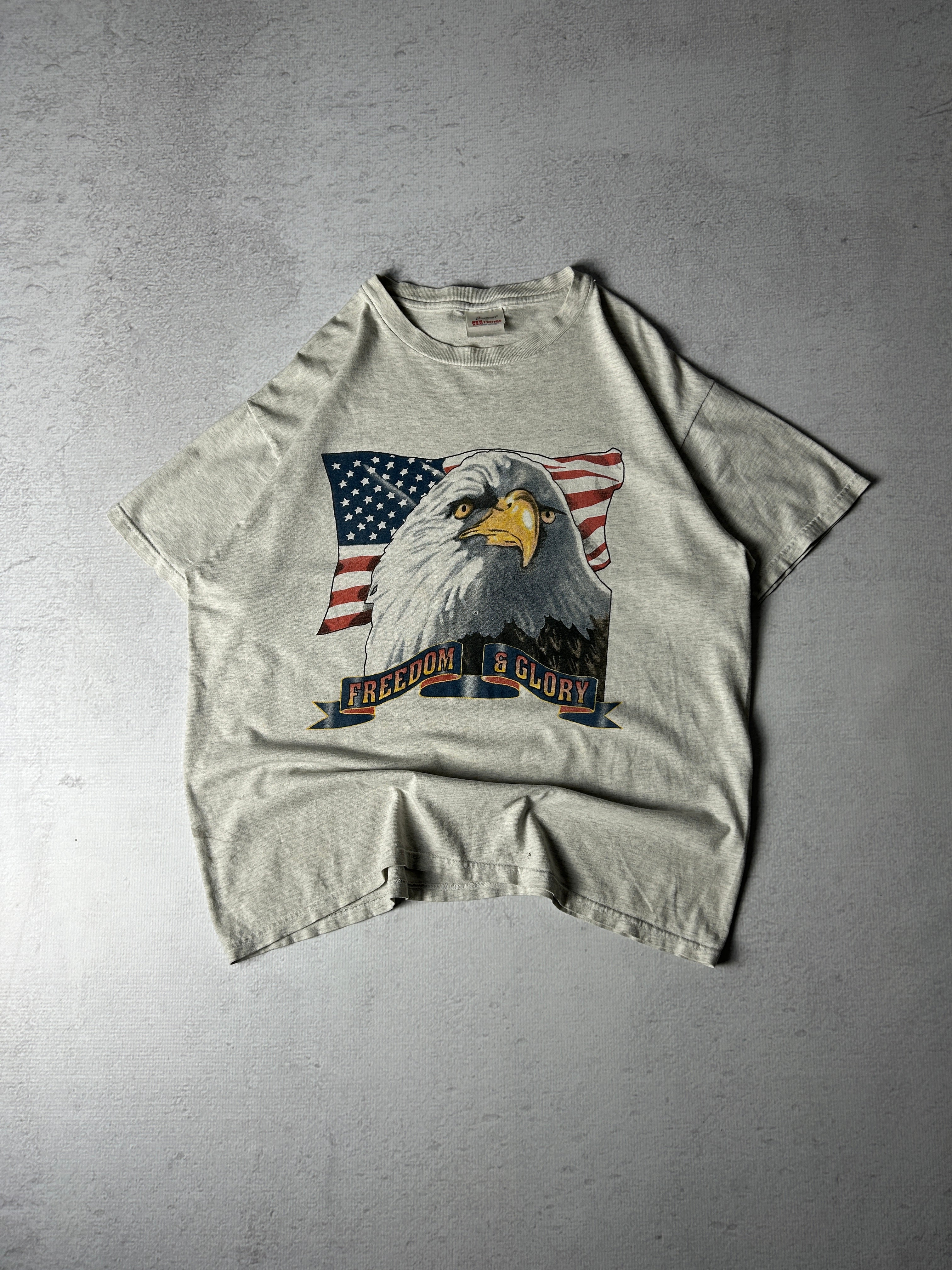 Vintage 90s "Freedom & Glory" Graphic T-Shirt - Men's Large