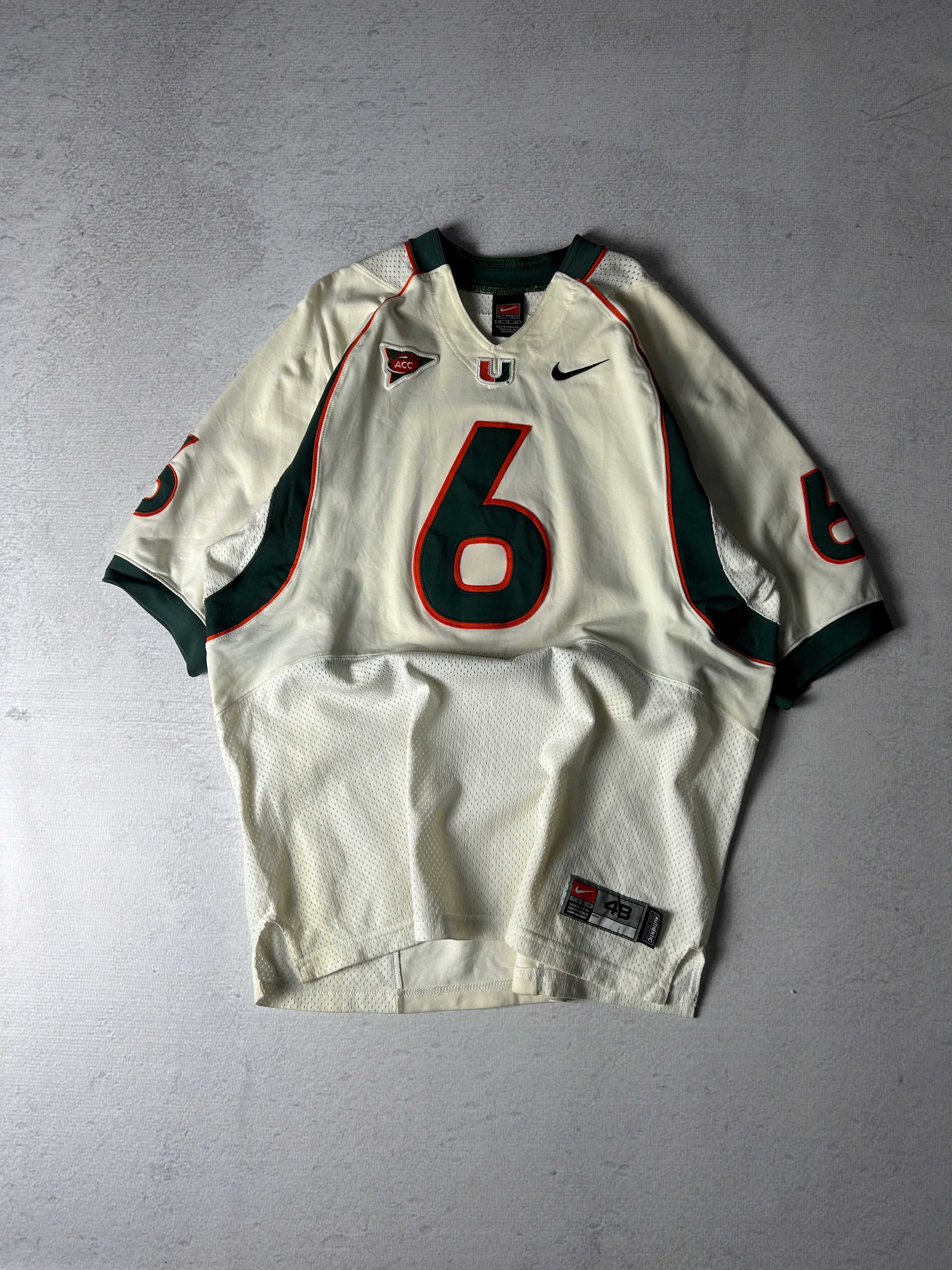 Vintage Nike NCAA University of Miami #6 Jersey - Men's XL