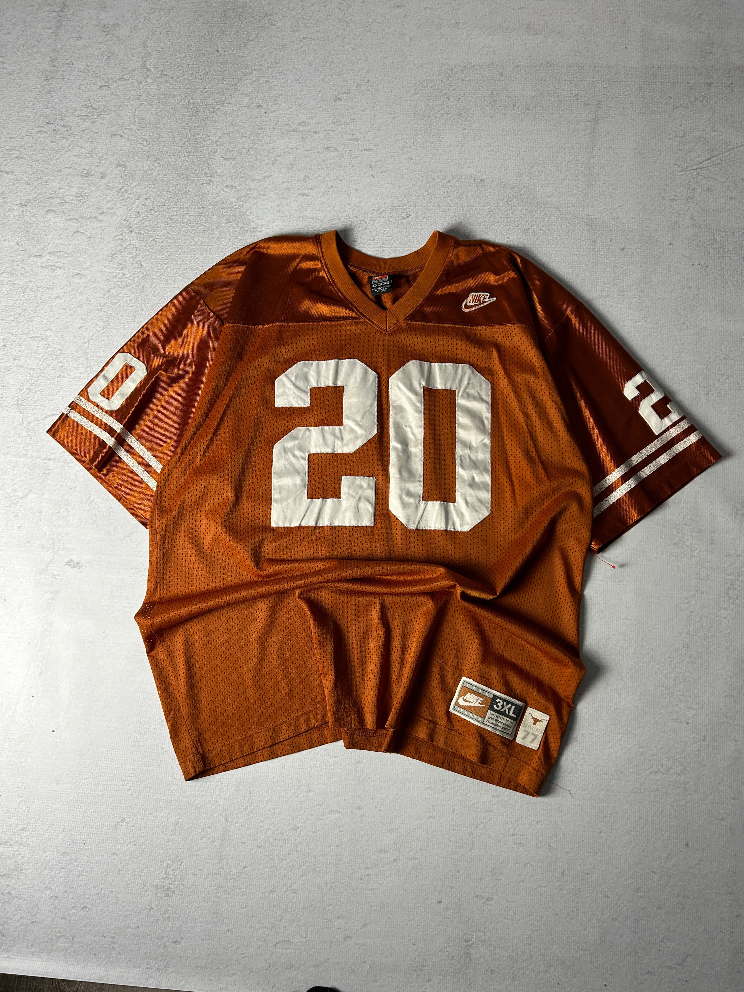 Vintage Nike Texas Longhorns Earl Campbell #20 Stitched Jersey - Men's 3XL