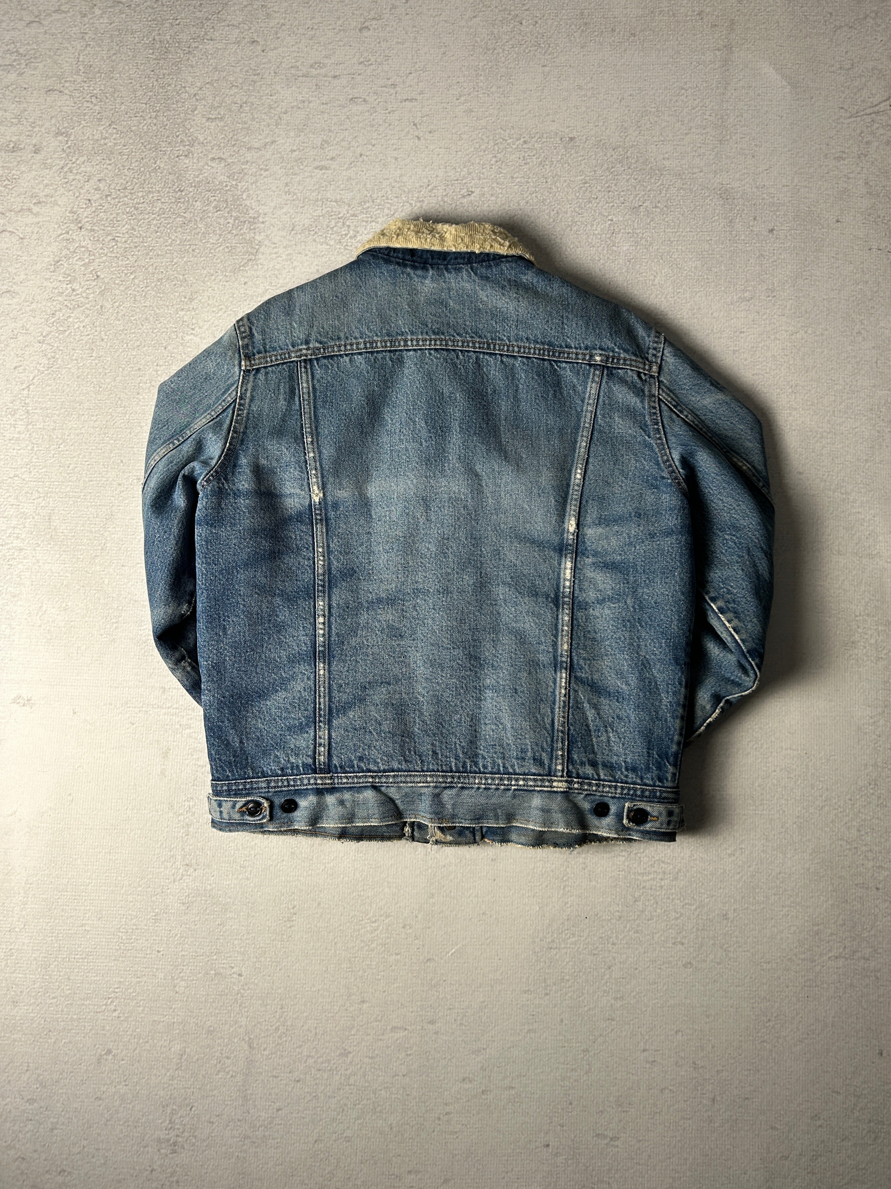 Vintage Lee Sherpa Lined Denim Jacket - Men's Medium