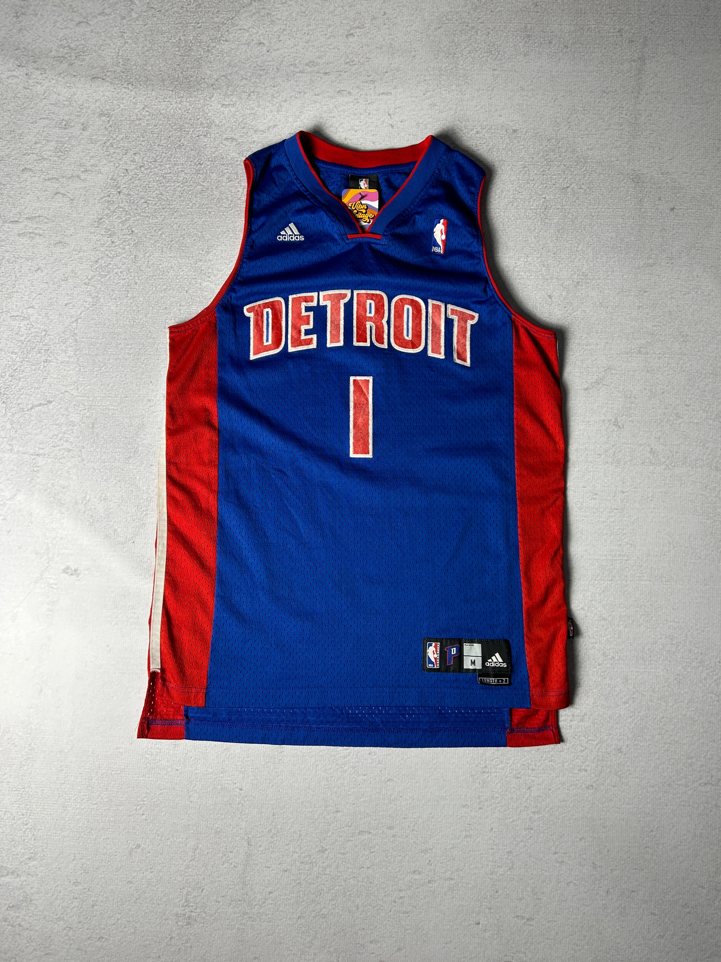 Vintage NBA Detroit Pistons #1 Chauncey Billups Jersey - Men's Medium